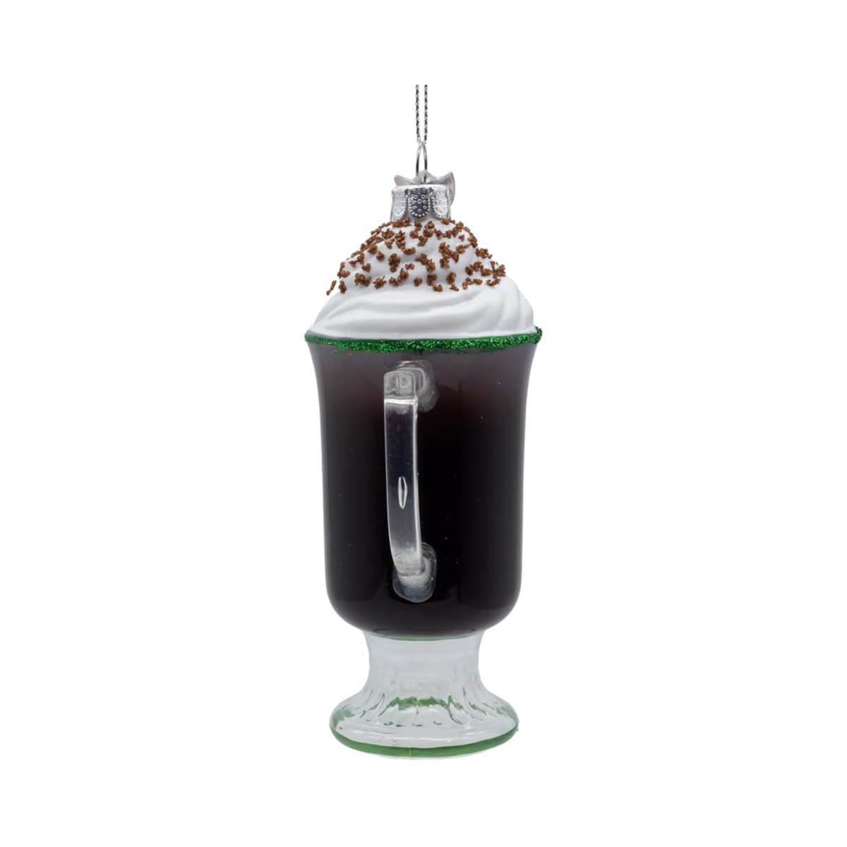 Kurt Adler Noble Gems Glass Ornament for Christmas Tree, Irish Coffee