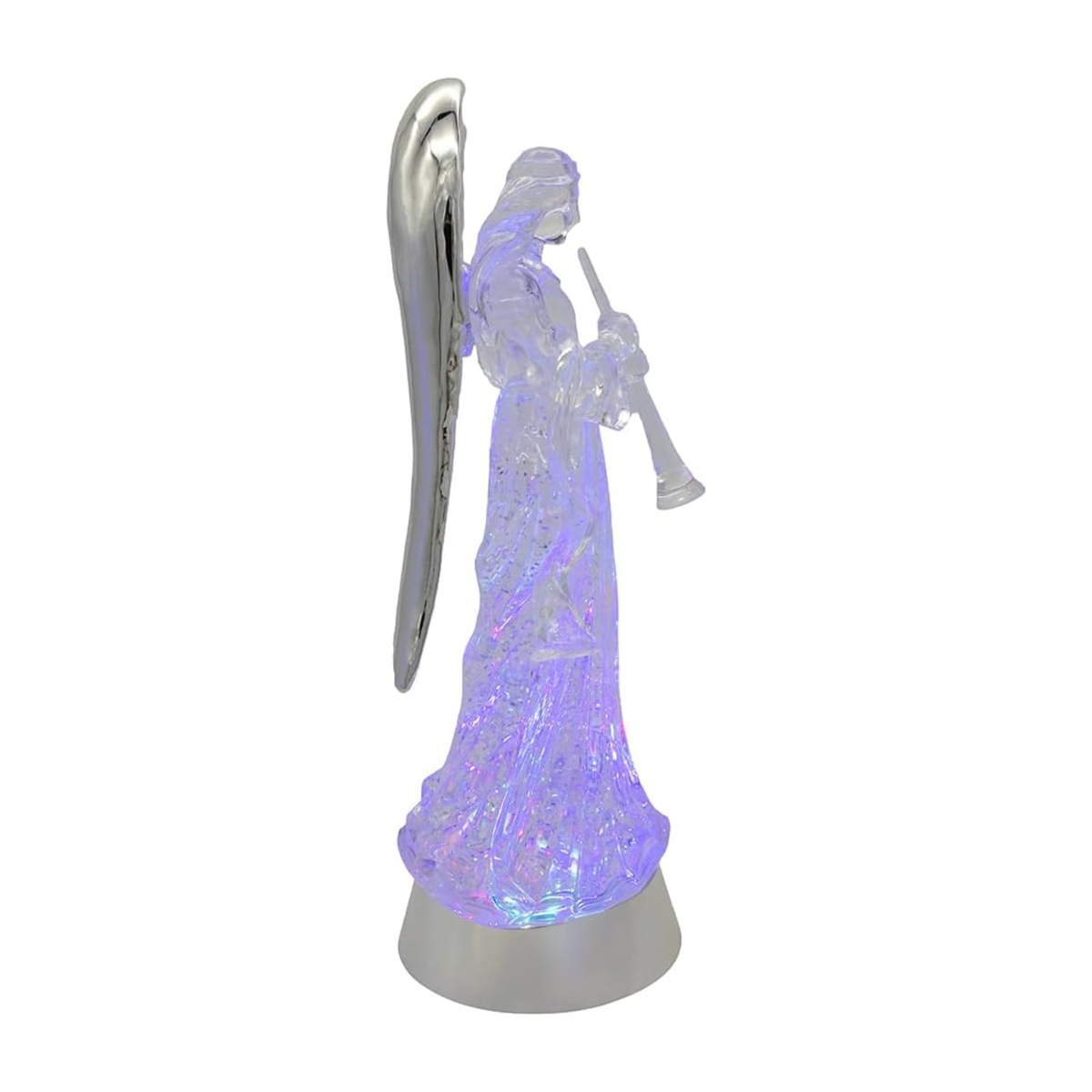 Kurt Adler Battery Operated USB LED Angel with Horn Water Globe, 13in