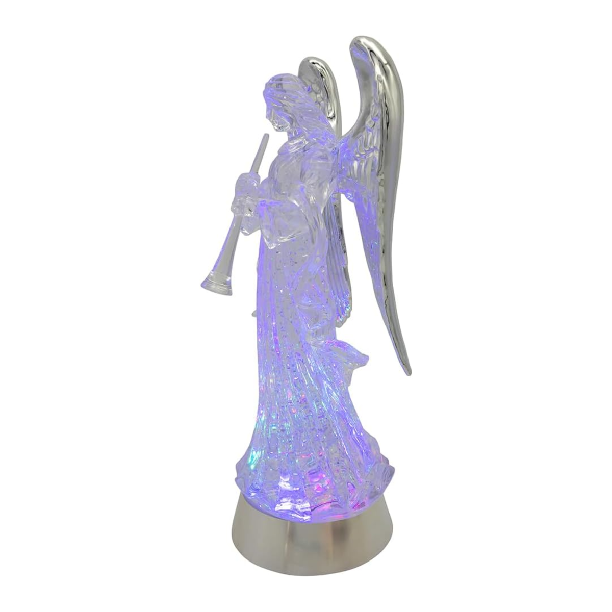 Kurt Adler Battery Operated USB LED Angel with Horn Water Globe, 13in