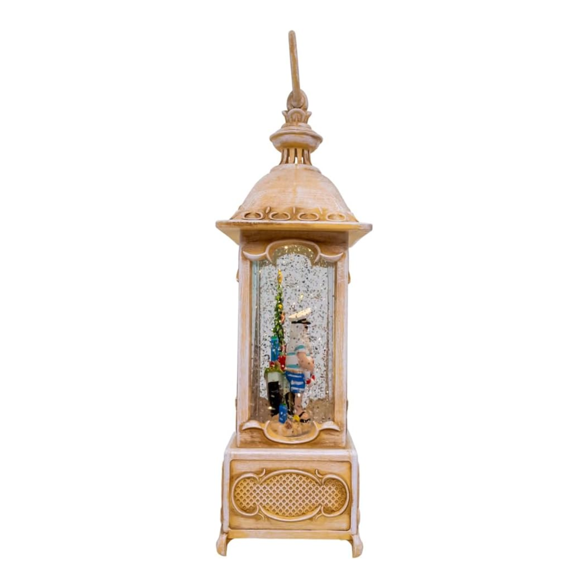 Kurt Adler LED Sailor & Boat Spinning Glitter Water Lantern, 10.5in