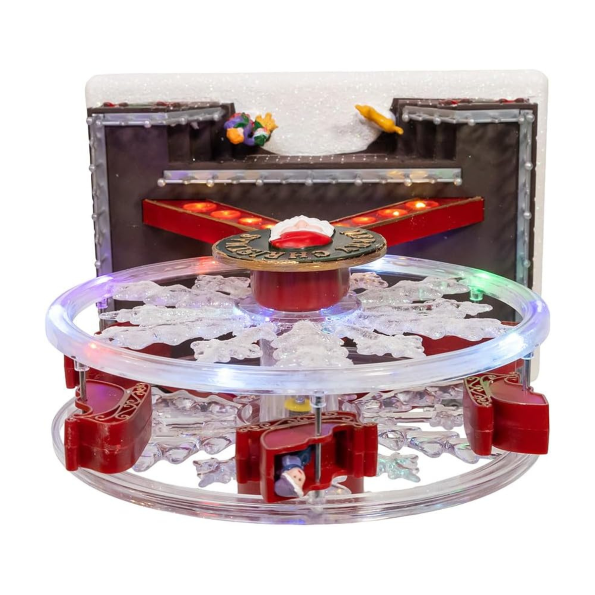 Kurt Adler Battery Operated Musical Animated Santa Ferris Wheel