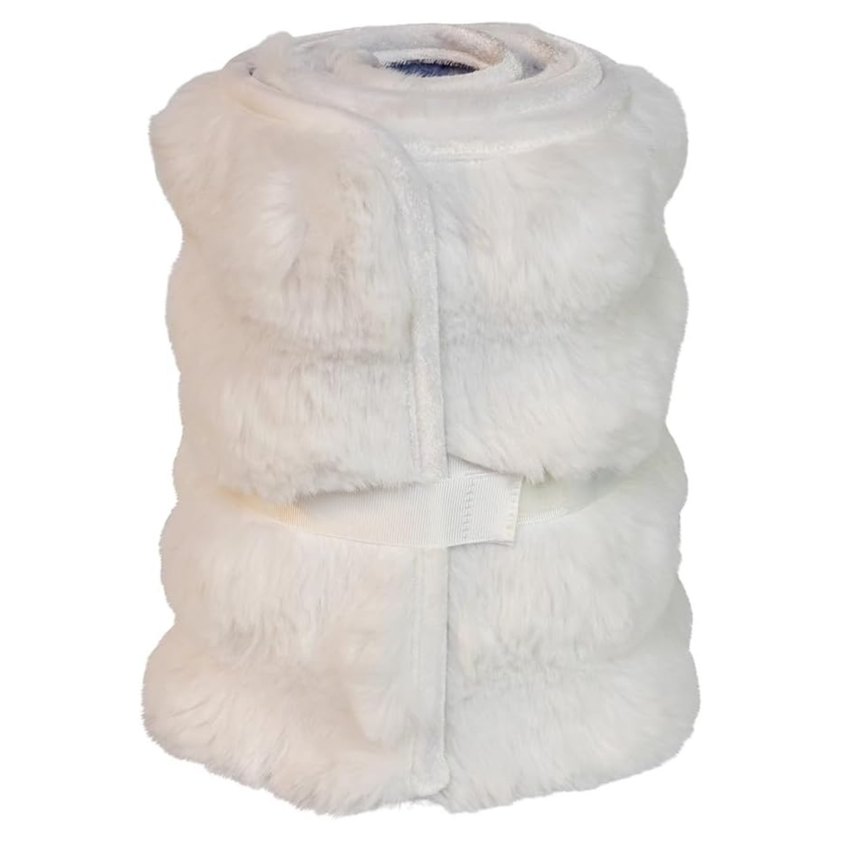 Kurt Adler Faux Fur Tree Collar, White, 24in