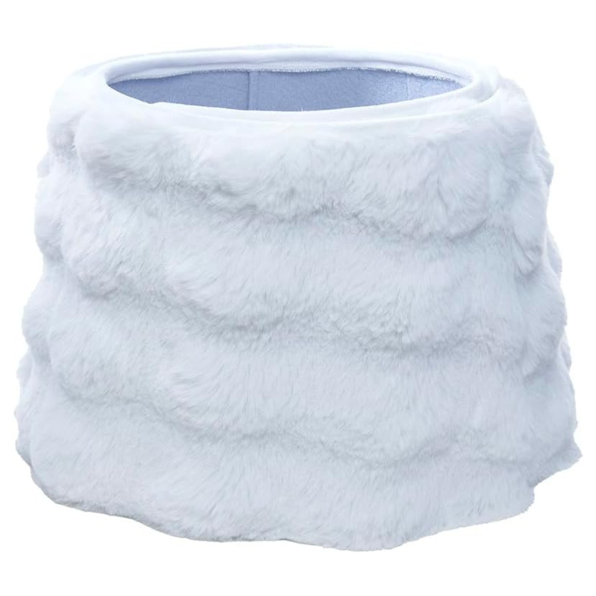 Kurt Adler Faux Fur Tree Collar, White, 24in