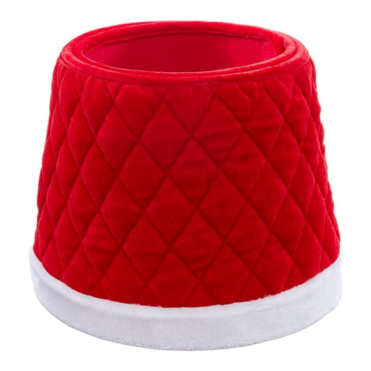 Kurt Adler Quilted Velvet Tree Collar, Red, 24in