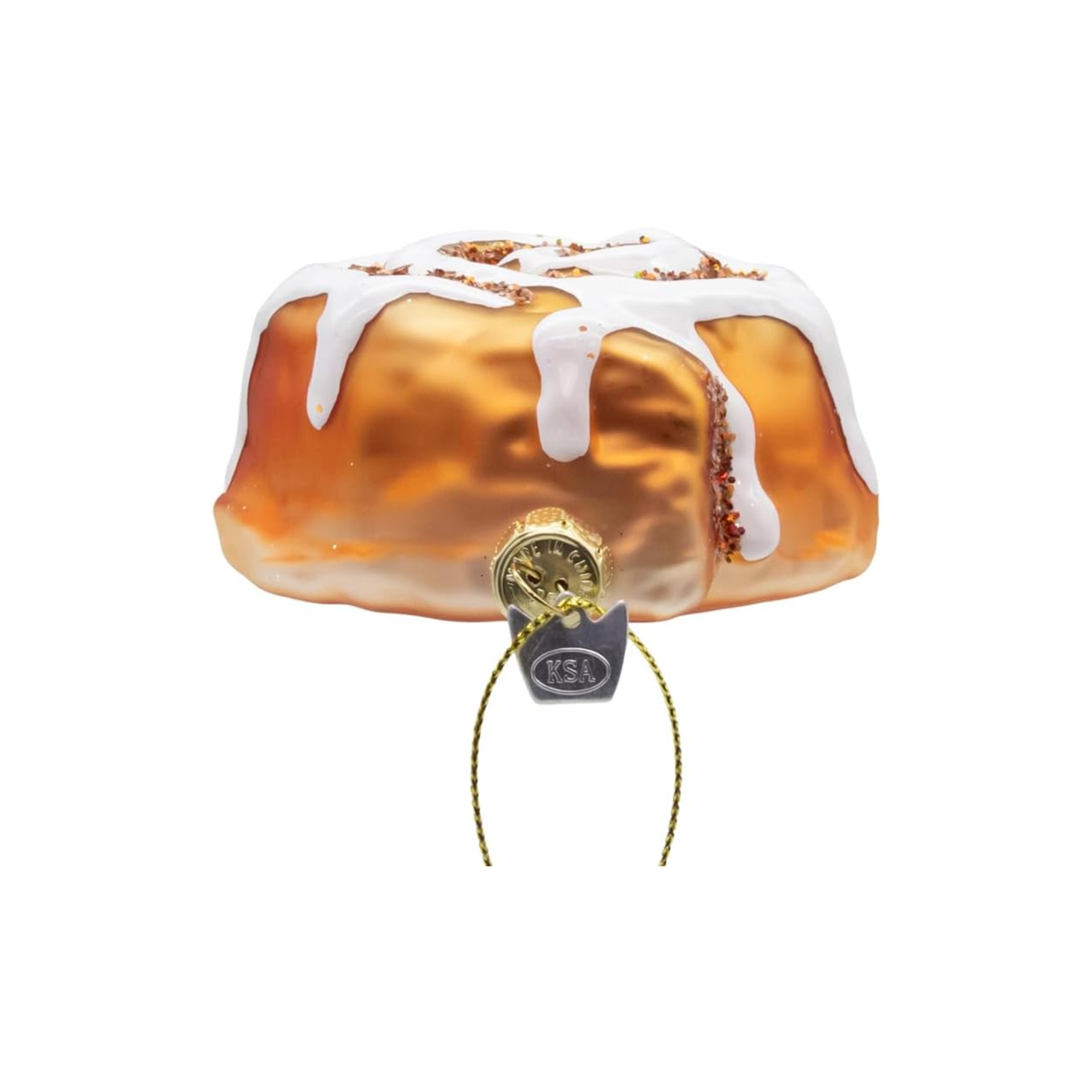 Kurt Adler Noble Gems Glass Ornament Collection, Cinnamon Bun