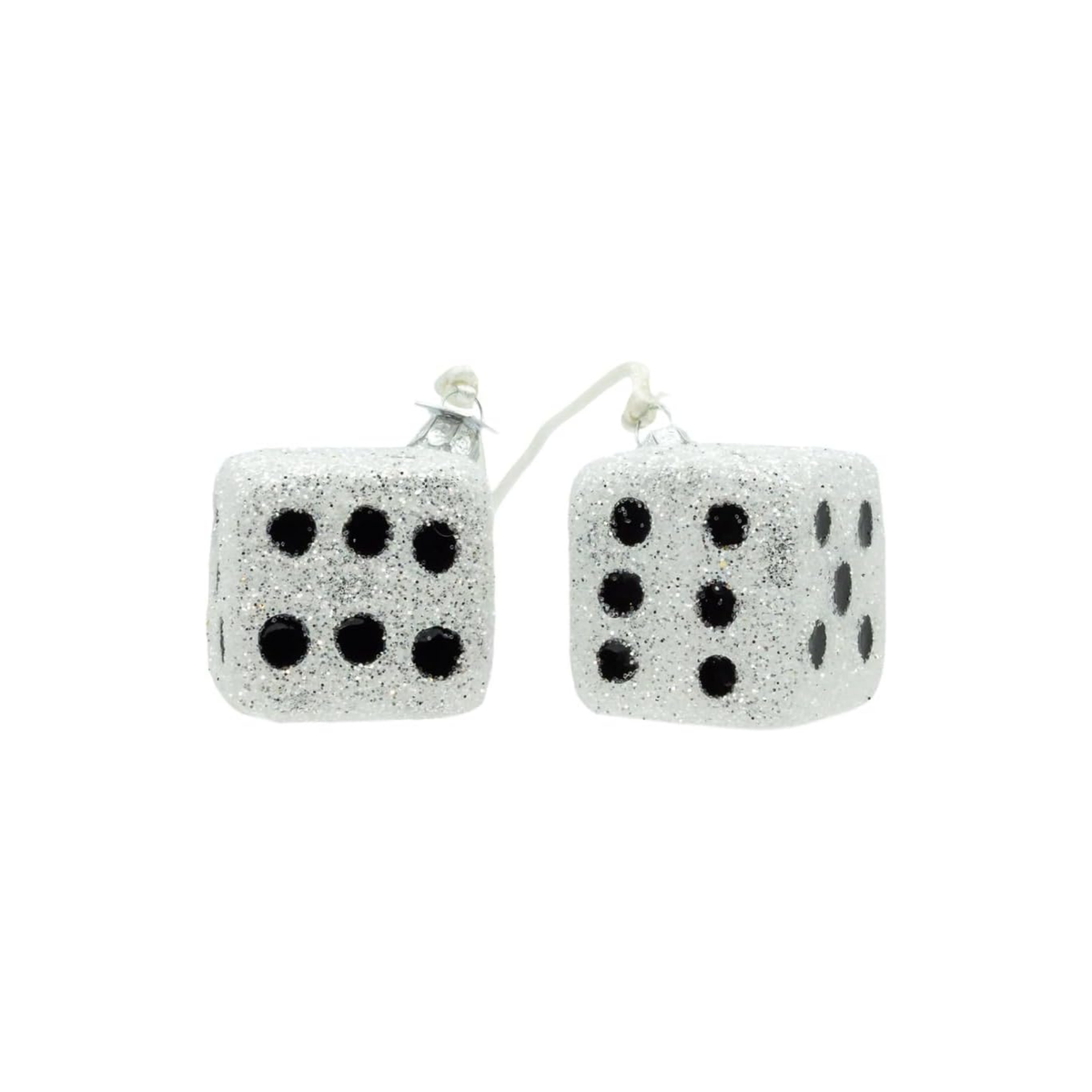 Kurt Adler Noble Gems Glass Ornament Collection, Sparkling Dice