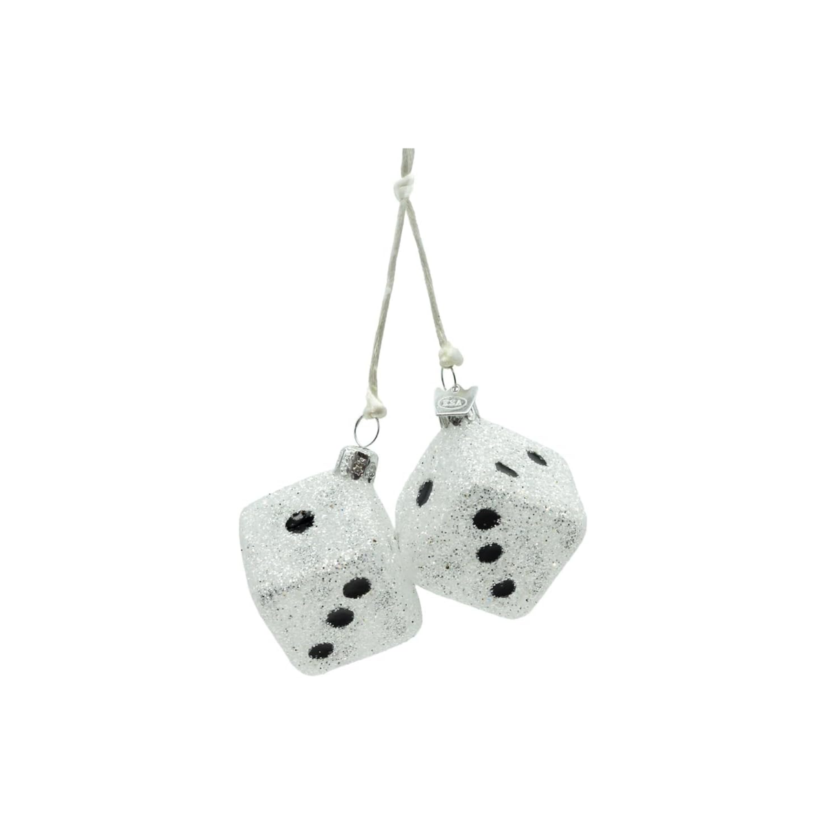 Kurt Adler Noble Gems Glass Ornament Collection, Sparkling Dice