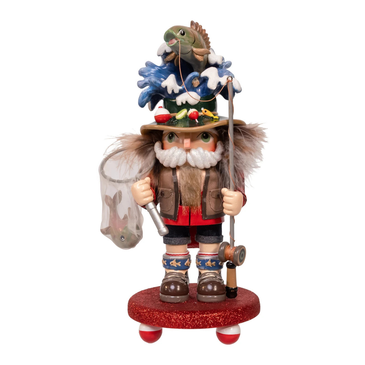 Kurt Adler Hollywood Nutcracker Collection, Fisherman, 12in