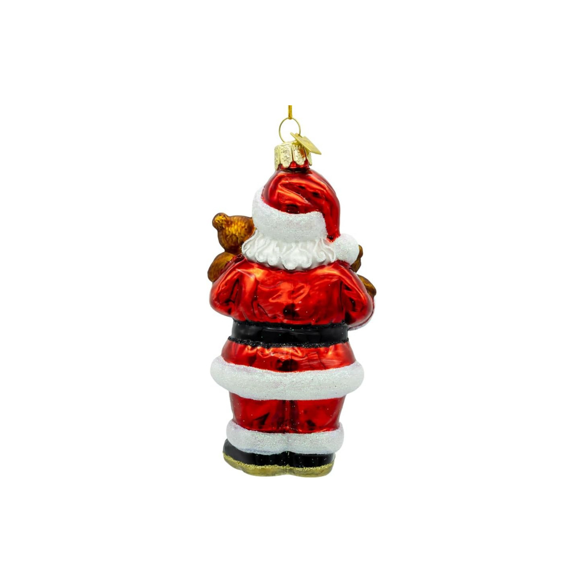 Kurt Adler Noble Gems Glass Ornament Collection, Santa Holding Teddy Bears