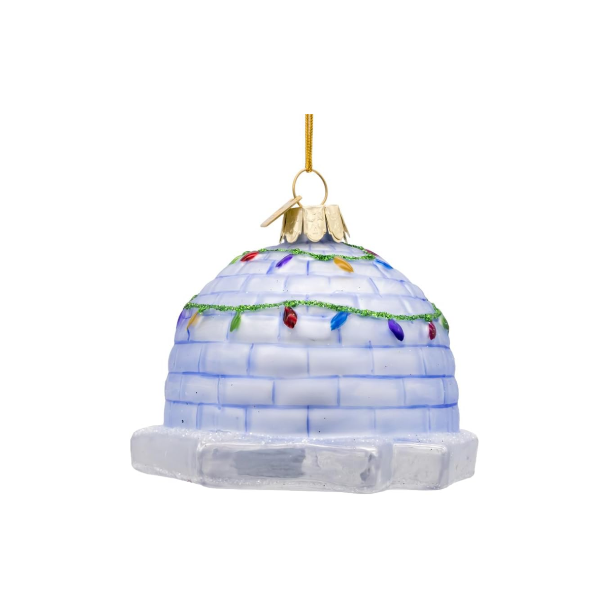 Kurt Adler Noble Gems Glass Ornament Collection, Penguins inside Igloo
