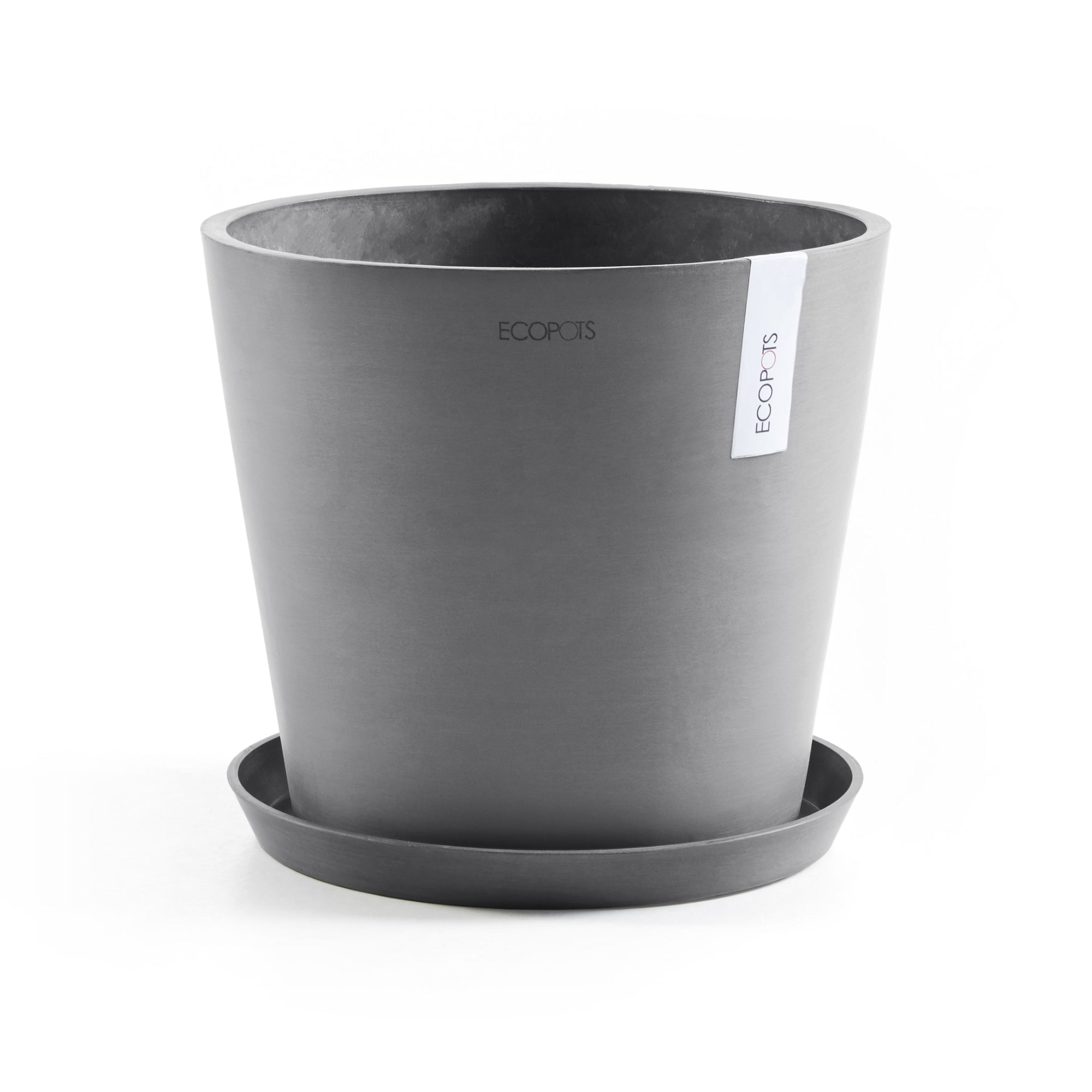 Ecopots Amsterdam Durable Modern Round In/Outdoor Recycled-Based Composite Flower Pot Planter