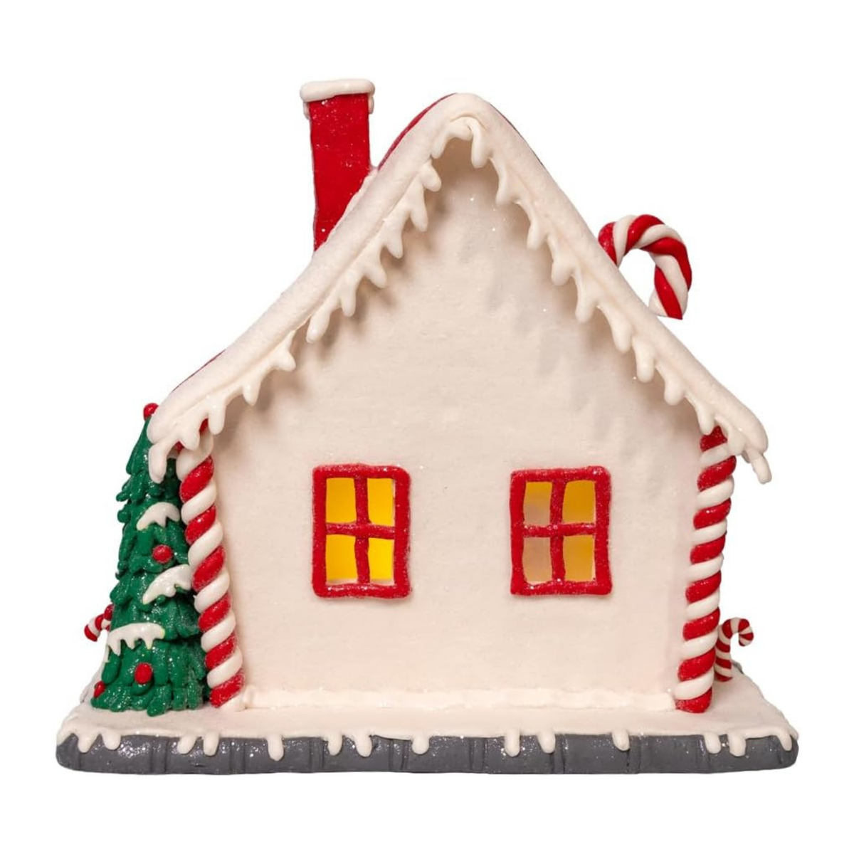 Kurt Adler LED Candy Cane Lane House, 10.5in
