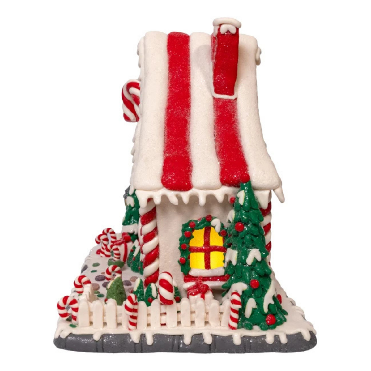 Kurt Adler LED Candy Cane Lane House, 10.5in
