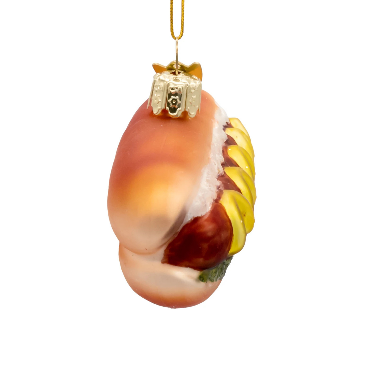 Kurt Adler Noble Gems Glass Ornament Collection for Tree, Hot Dog, 4in