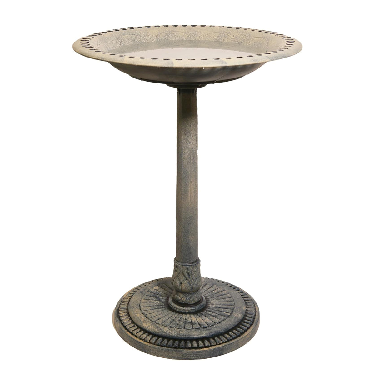 Armstrong Wild Bird Food Feather & Forge Elegant Polymer Bird Bath, Stone, 27in