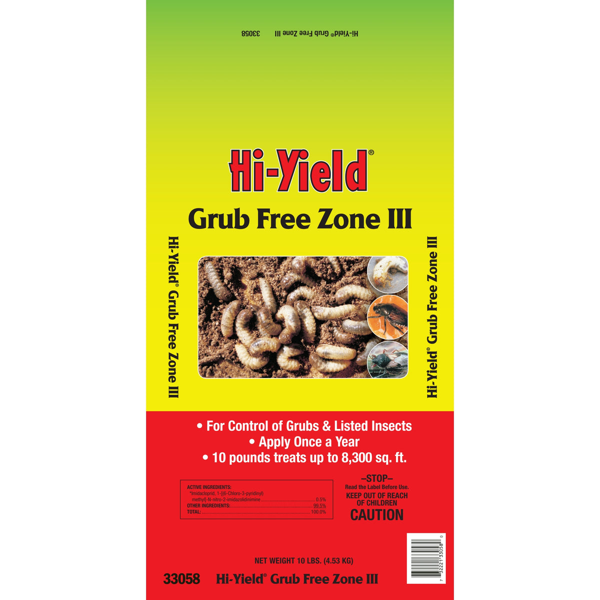 Hi-Yield Grub Free Zone III Insecticide with Season-Long Control, 10lb