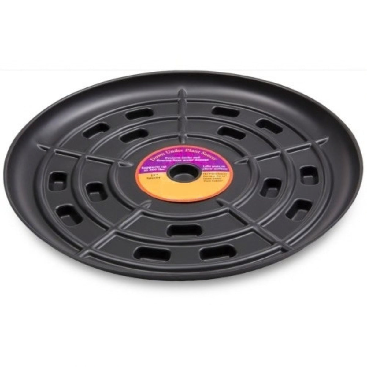 Bosmere Down Under Plant Saucer for Indoor and Outdoor Planters, Black