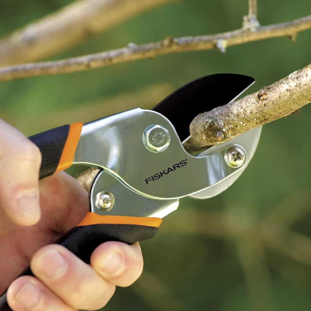 Fiskars Power-Lever Anvil Garden Pruning Shears, 5/8" Cut Capacity