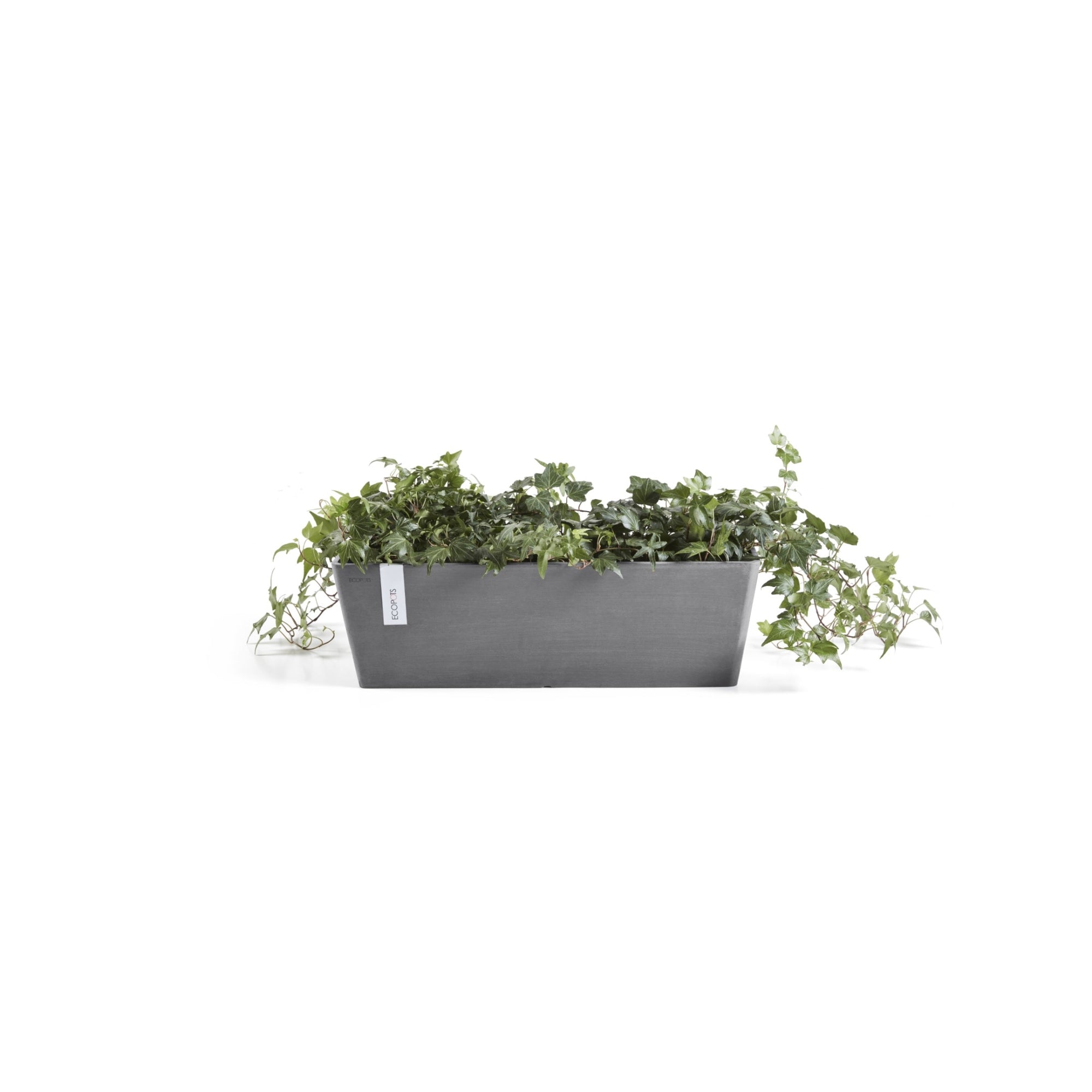 Ecopots Bruges Durable Modern Rectangular Indoor/Outdoor Recycled-Based Composite Flower Pot Planter