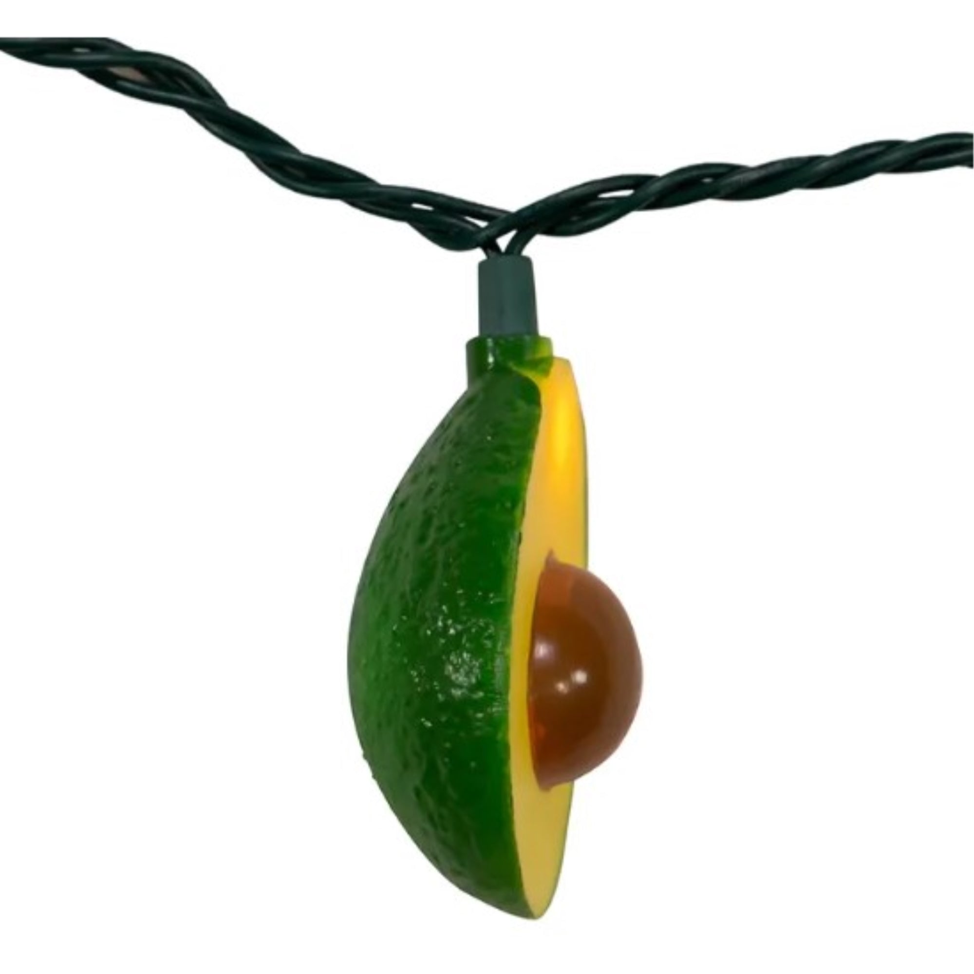 Kurt Adler Indoor/Outdoor Novelty String 10-Light Set, Avocado, 11.5'