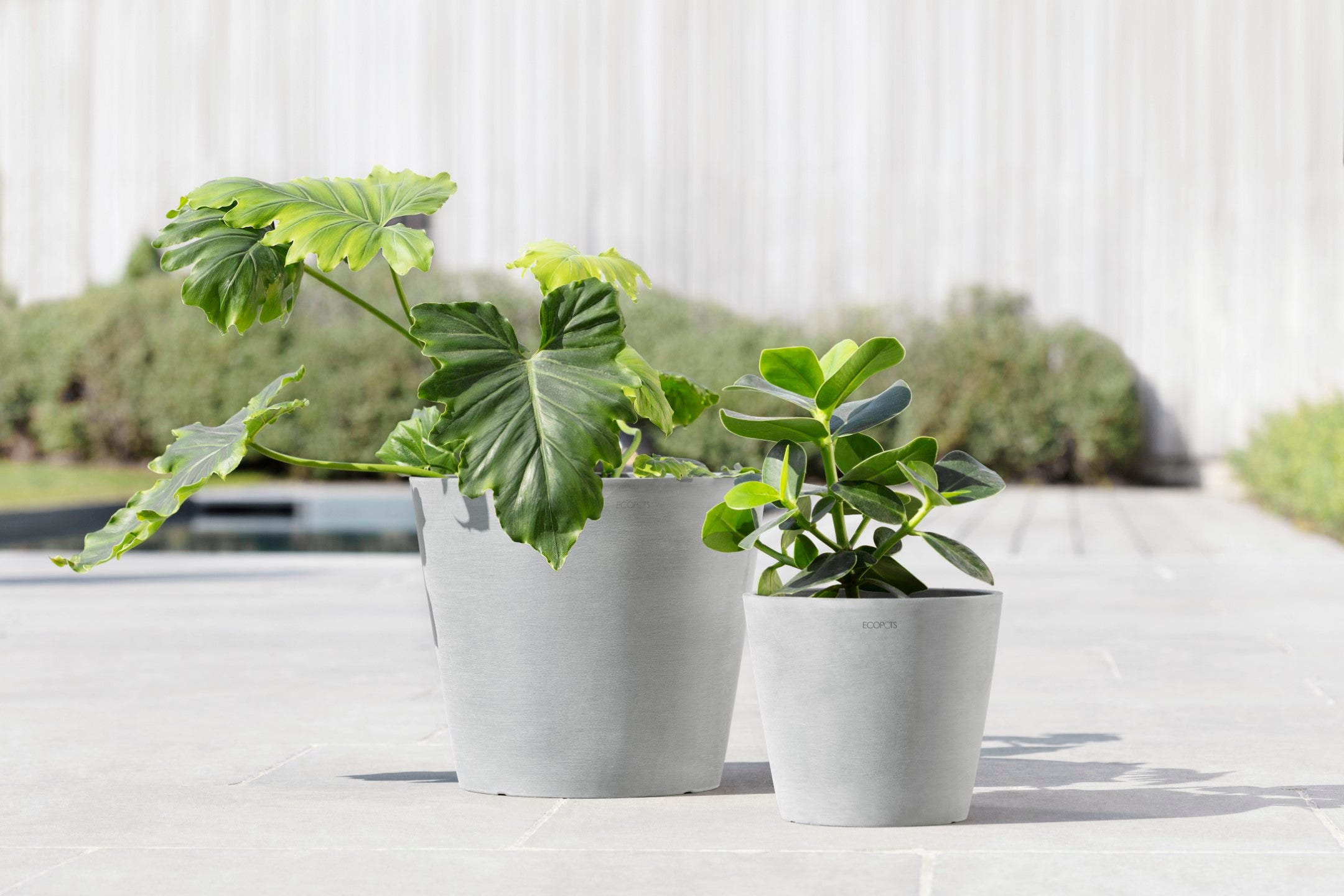 Ecopots Amsterdam Durable Modern Round In/Outdoor Recycled-Based Composite Flower Pot Planter