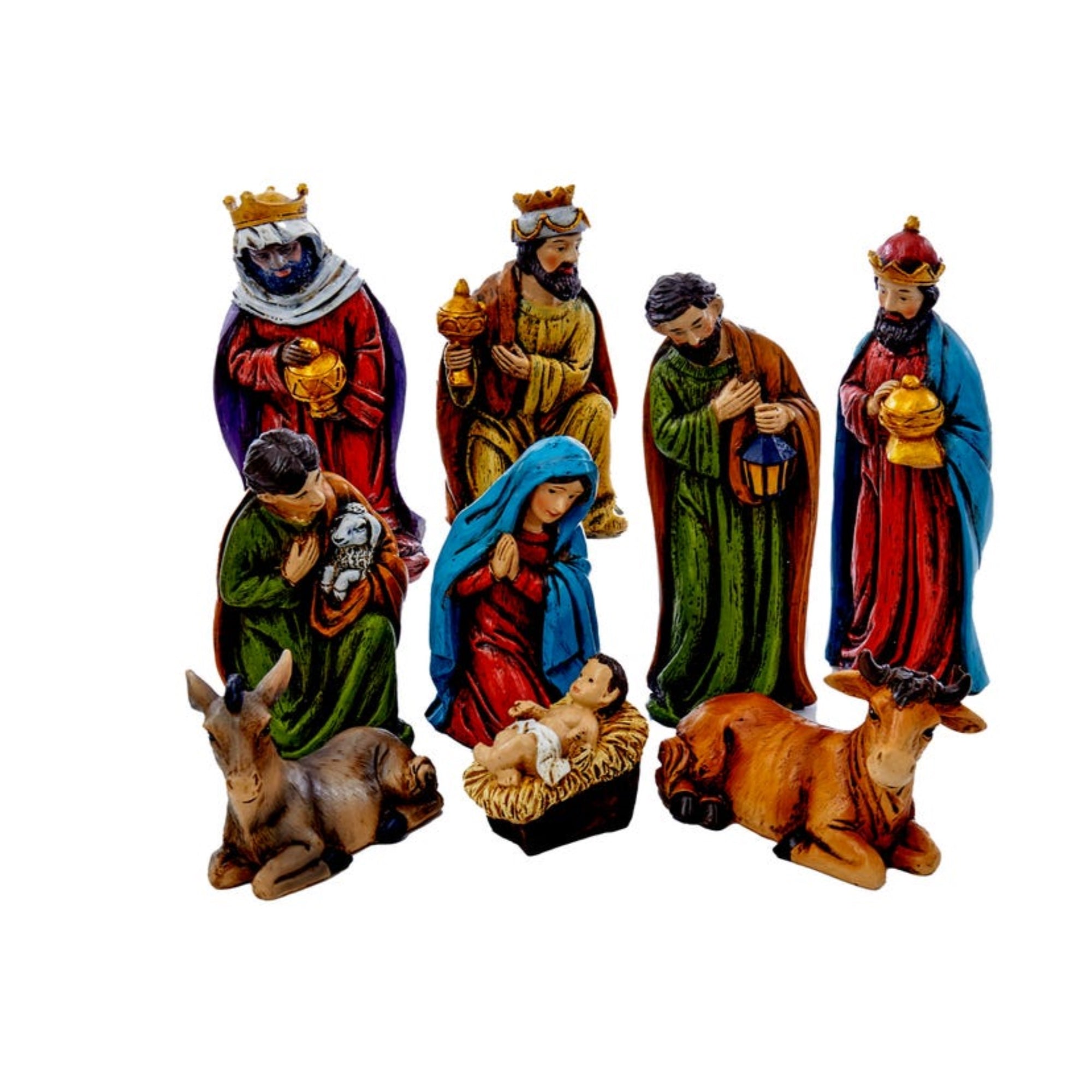 Kurt Adler Christmas Resin Nativity Scene, 9-Piece Set