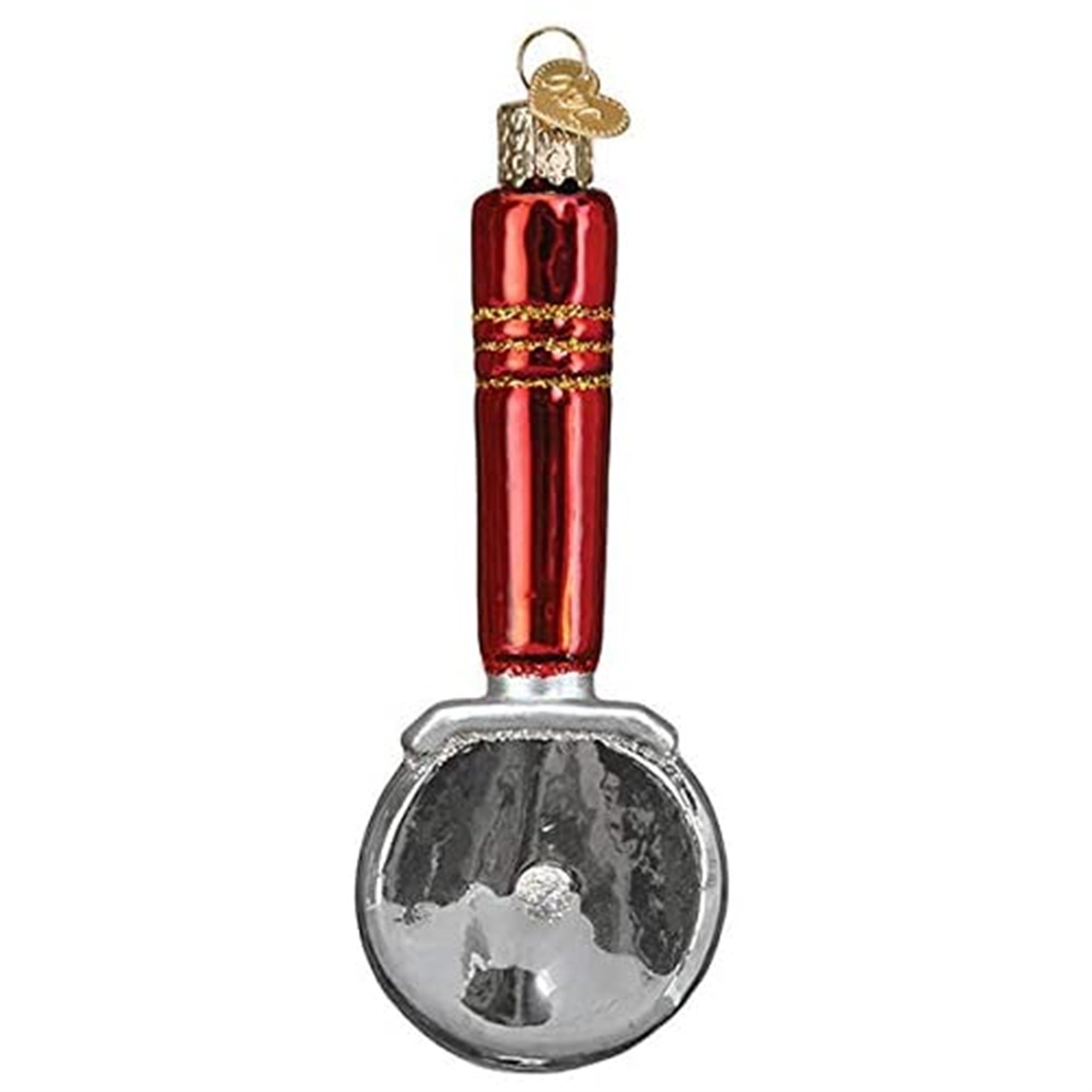 Old World Christmas Blown Glass Ornament for Christmas Tree, Pizza Cutter