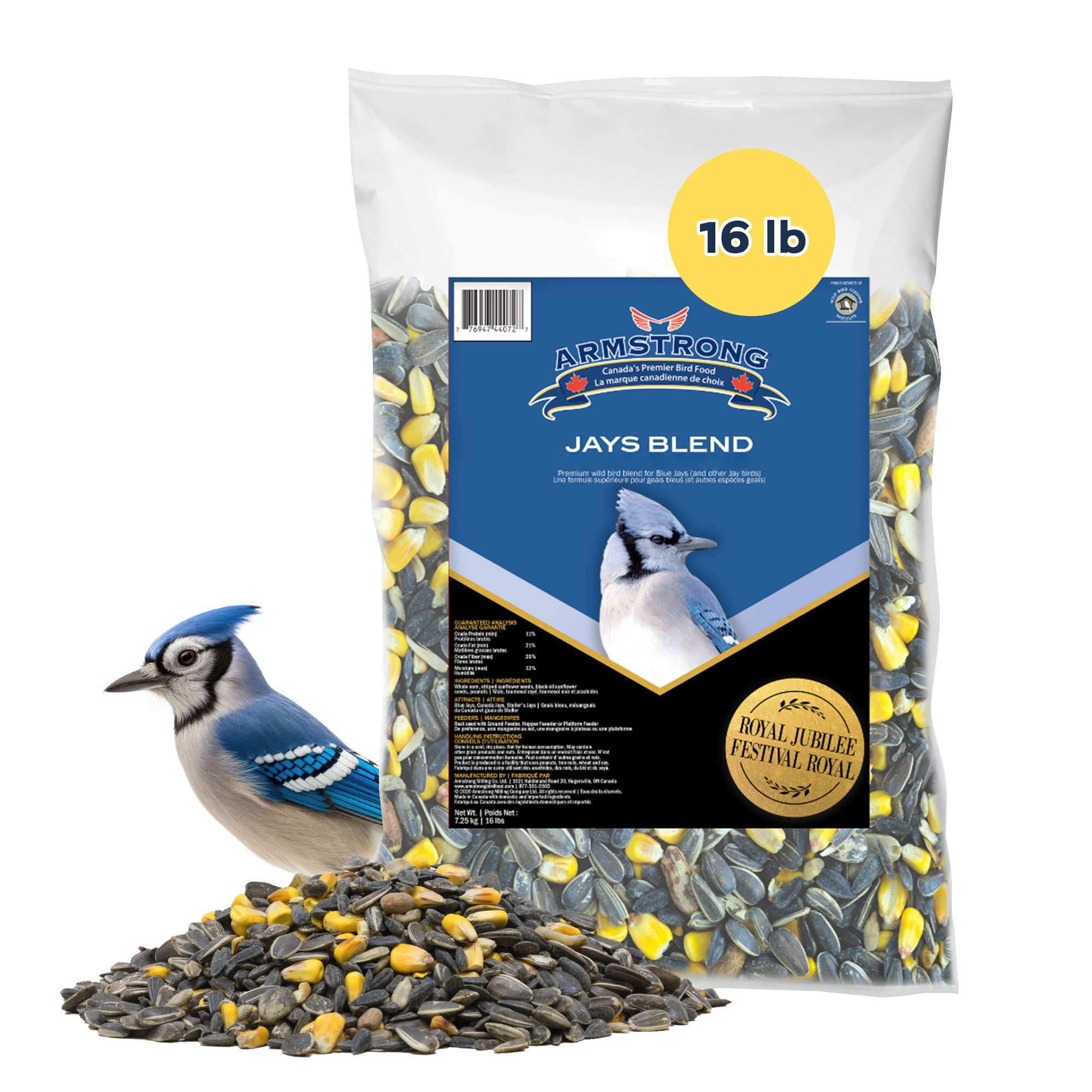 Armstrong Wild Bird Food Royal Jubilee Jays Blend Bird Seed Blend for Blue Jays