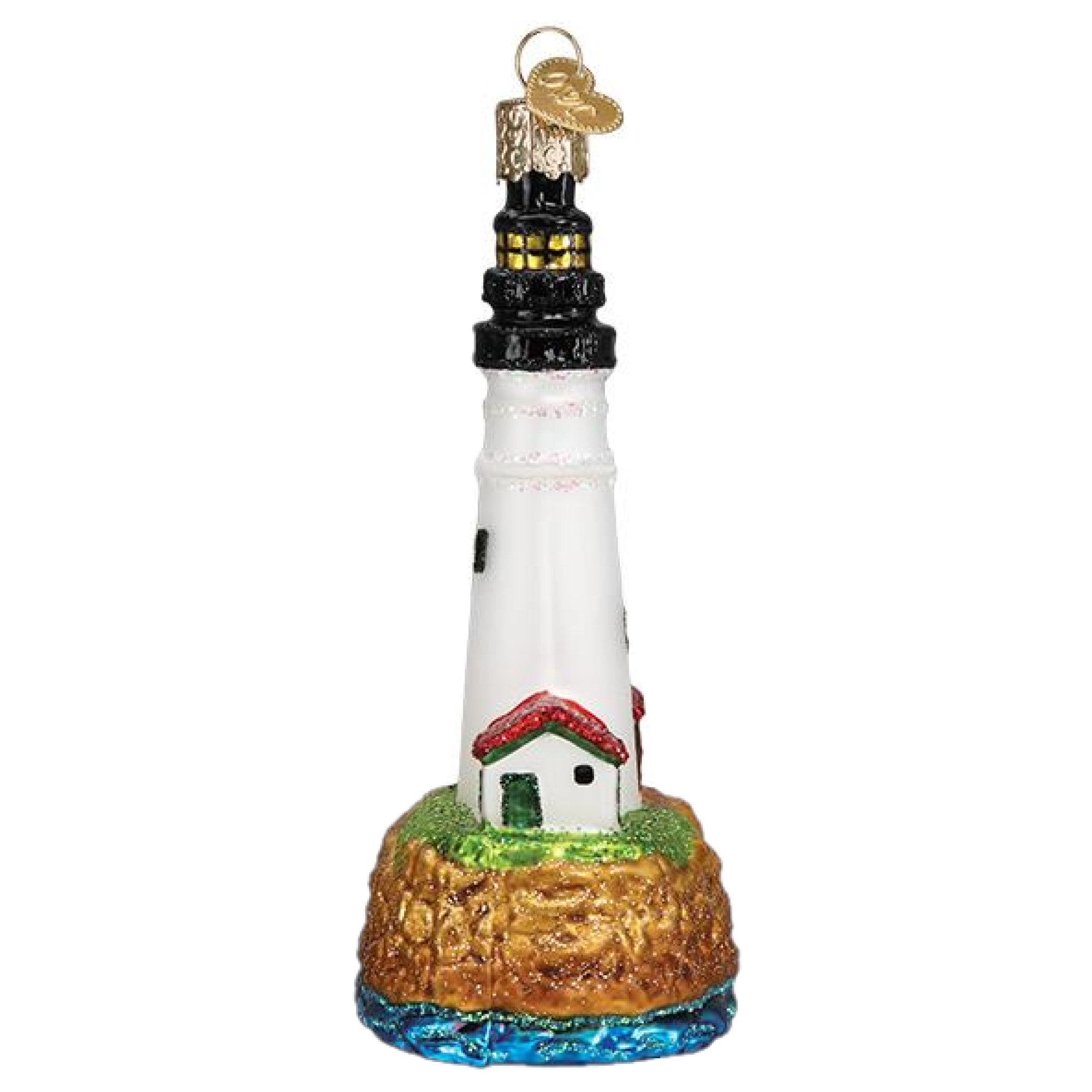 Old World Christmas Blown Glass Ornament for Christmas Tree, Portland Head Lighthouse