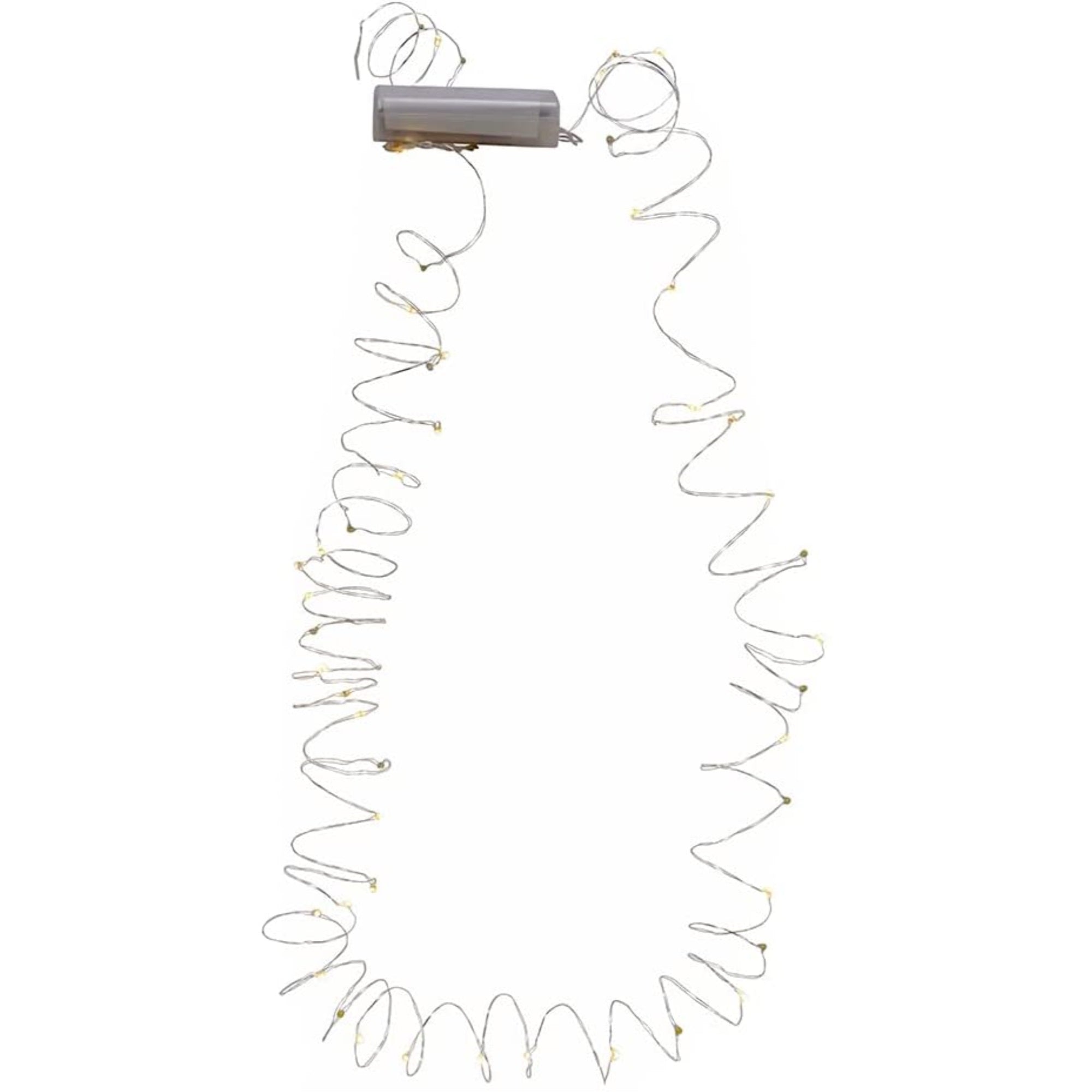 Kurt Adler Indoor Battery Operated LED Fairie Lites with Timer, 50 Warm White LED Lites, 19ft
