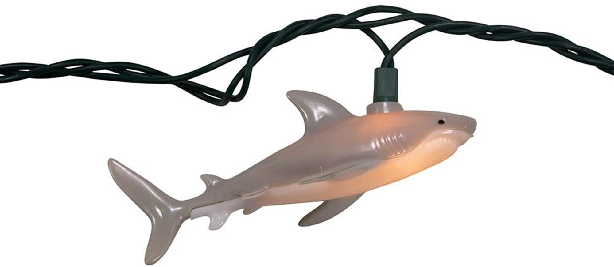 Kurt Adler Indoor/Outdoor Novelty String 10-Light Set, Sharks, 11.5'