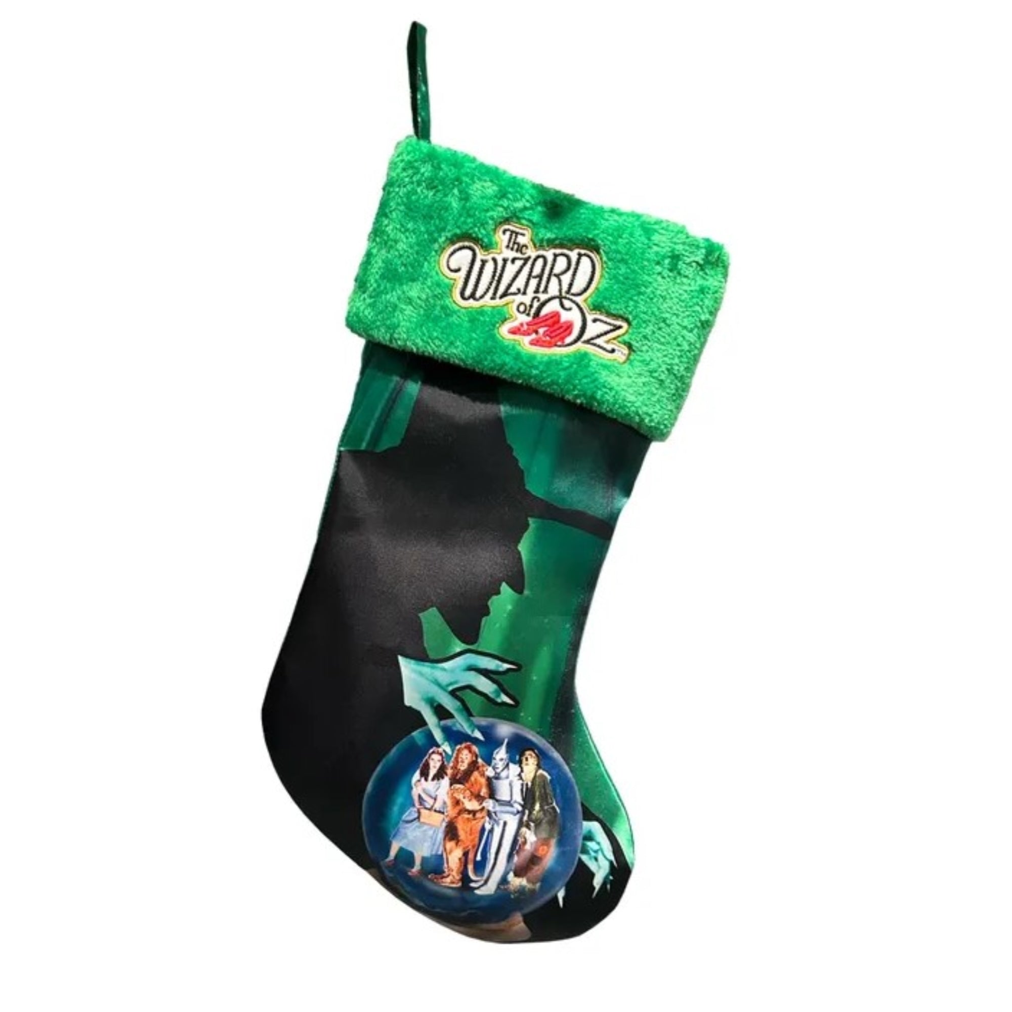 Kurt Adler Officially Licensed Wizard of Oz Applique Stocking with Plush Cuff, 19"