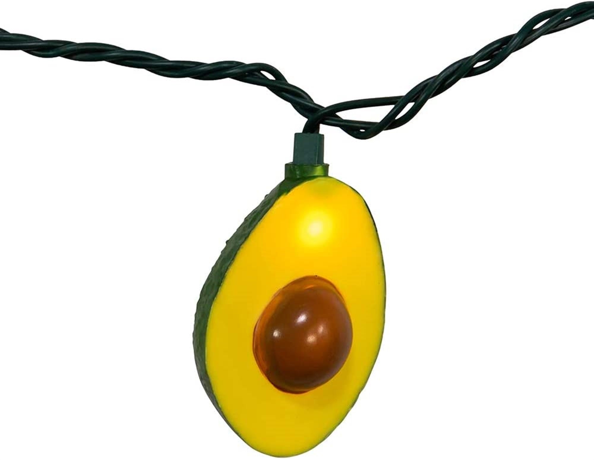 Kurt Adler Indoor/Outdoor Novelty String 10-Light Set, Avocado, 11.5'