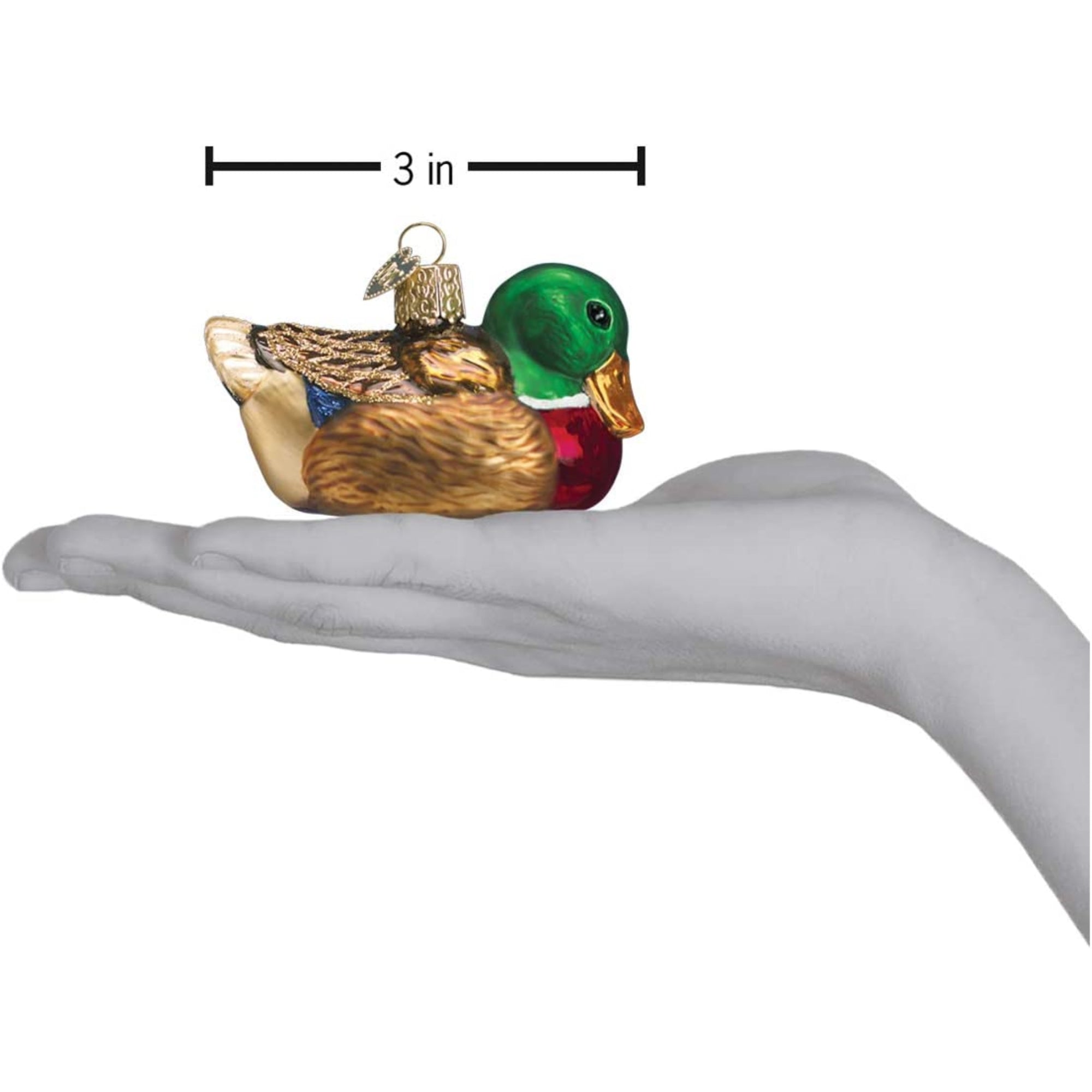 Old World Christmas Blown Glass Ornament for Christmas Tree, Mallard