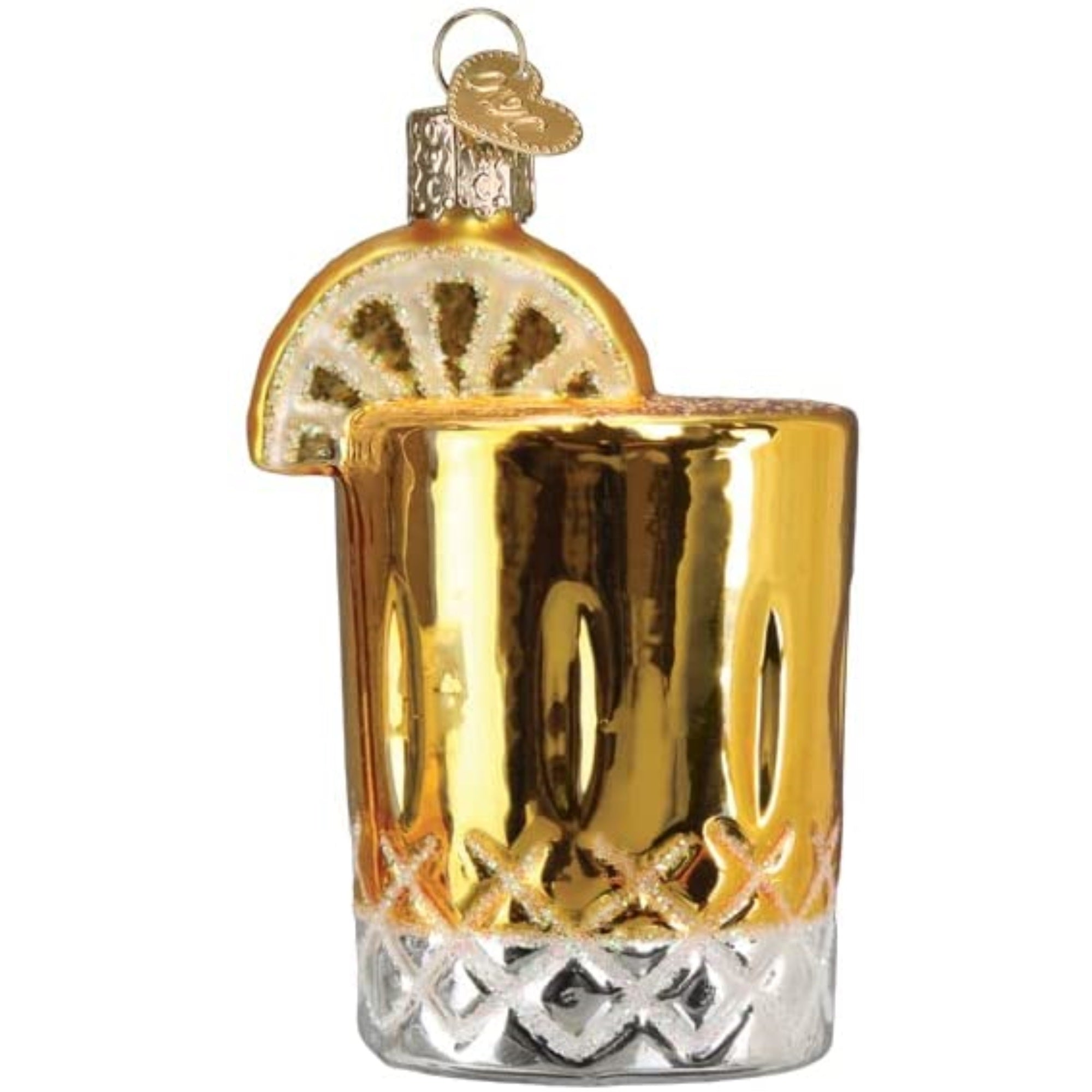 Old World Christmas Blown Glass Ornament for Christmas Tree, Whisky Sour