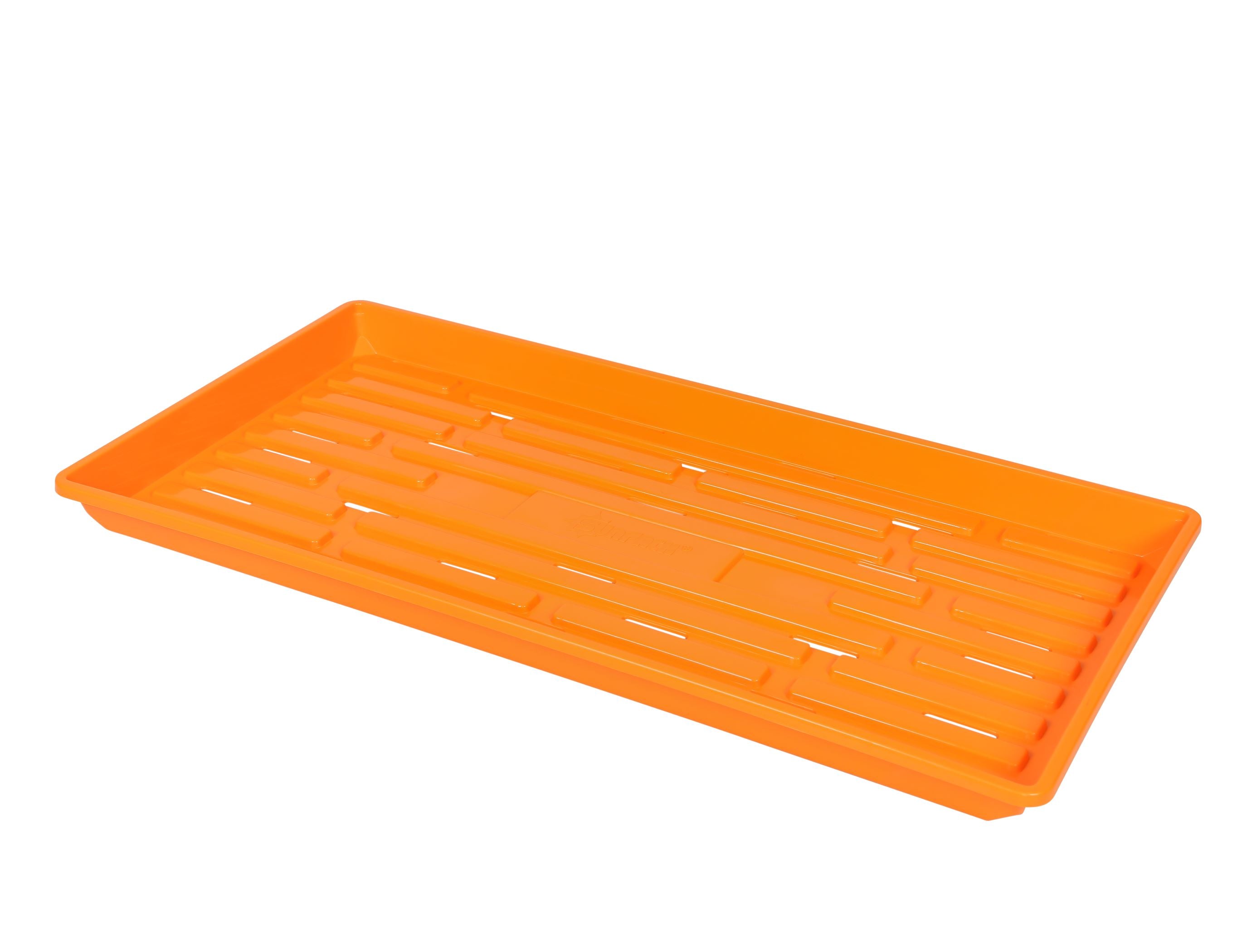 SUNPACK 10” x 20” Indoor Gardening Shallow Plastic Seeding Tray for Greenhouses, 1"
