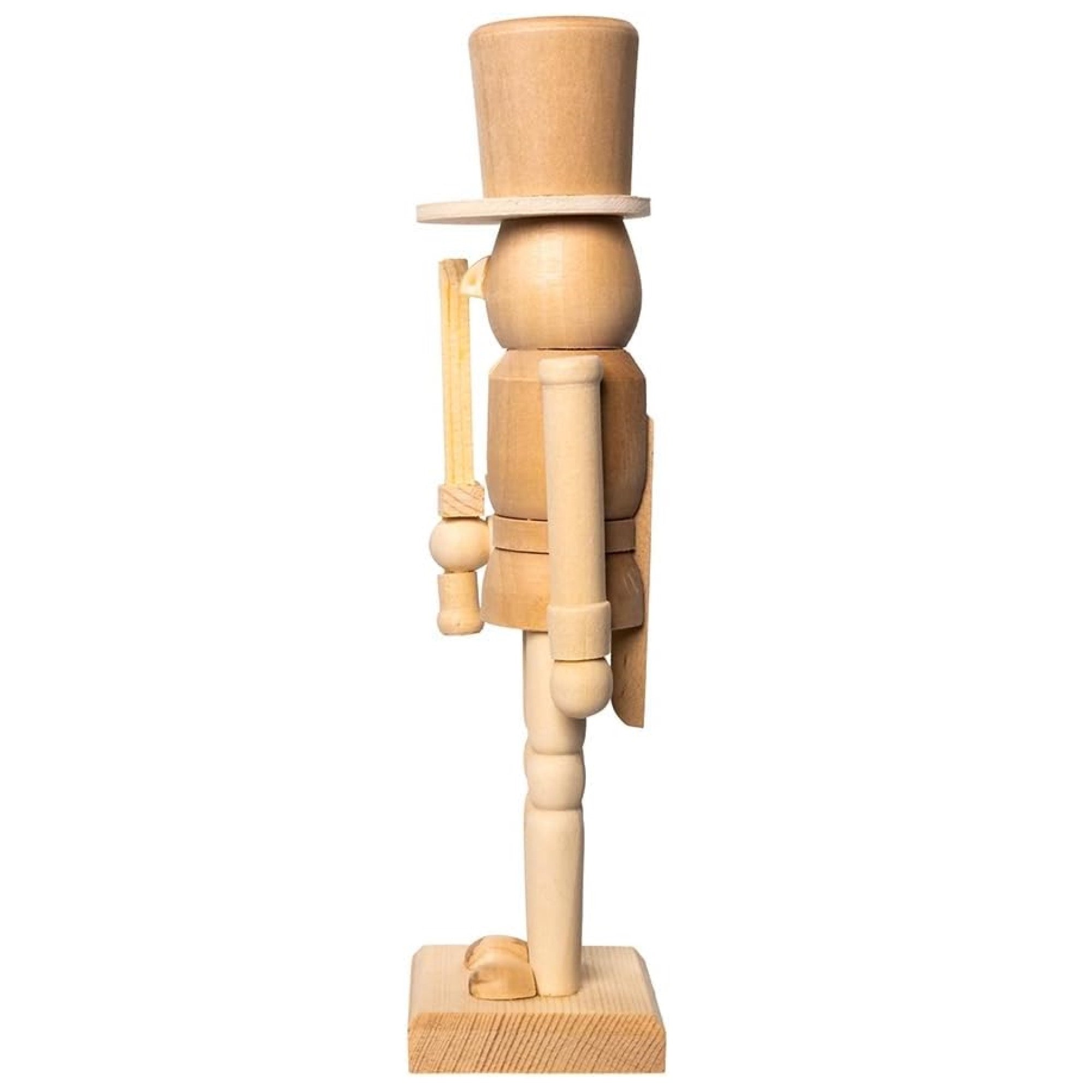 Kurt Adler Wooden Personalizable Plain Nutcracker with Paint, 7in