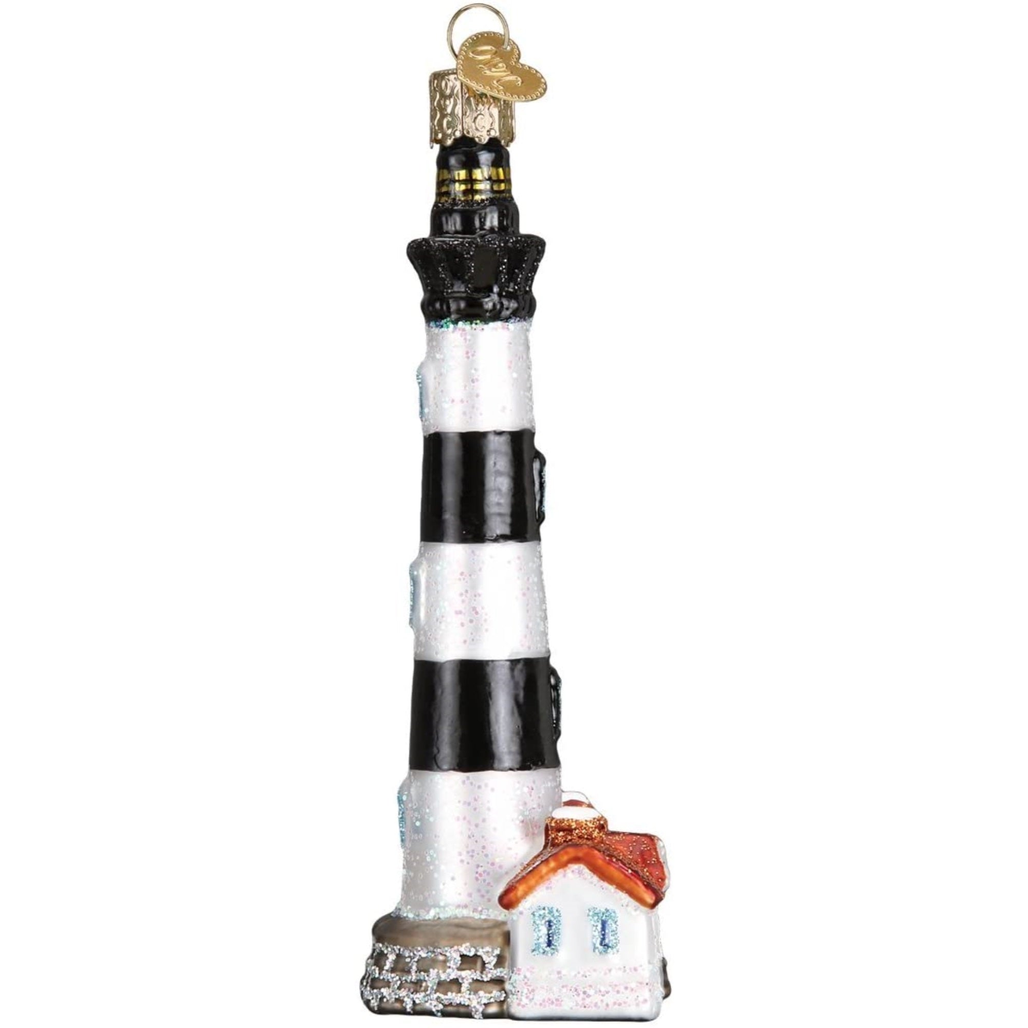 Old World Christmas Blown Glass Ornament for Christmas Tree, Bodie Island Lighthouse