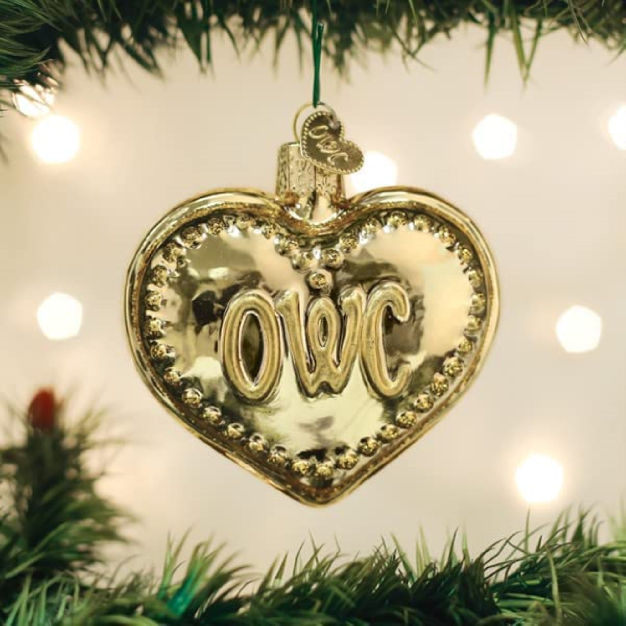 Old World Christmas Blown Glass Ornament for Christmas Tree, OWC Heart