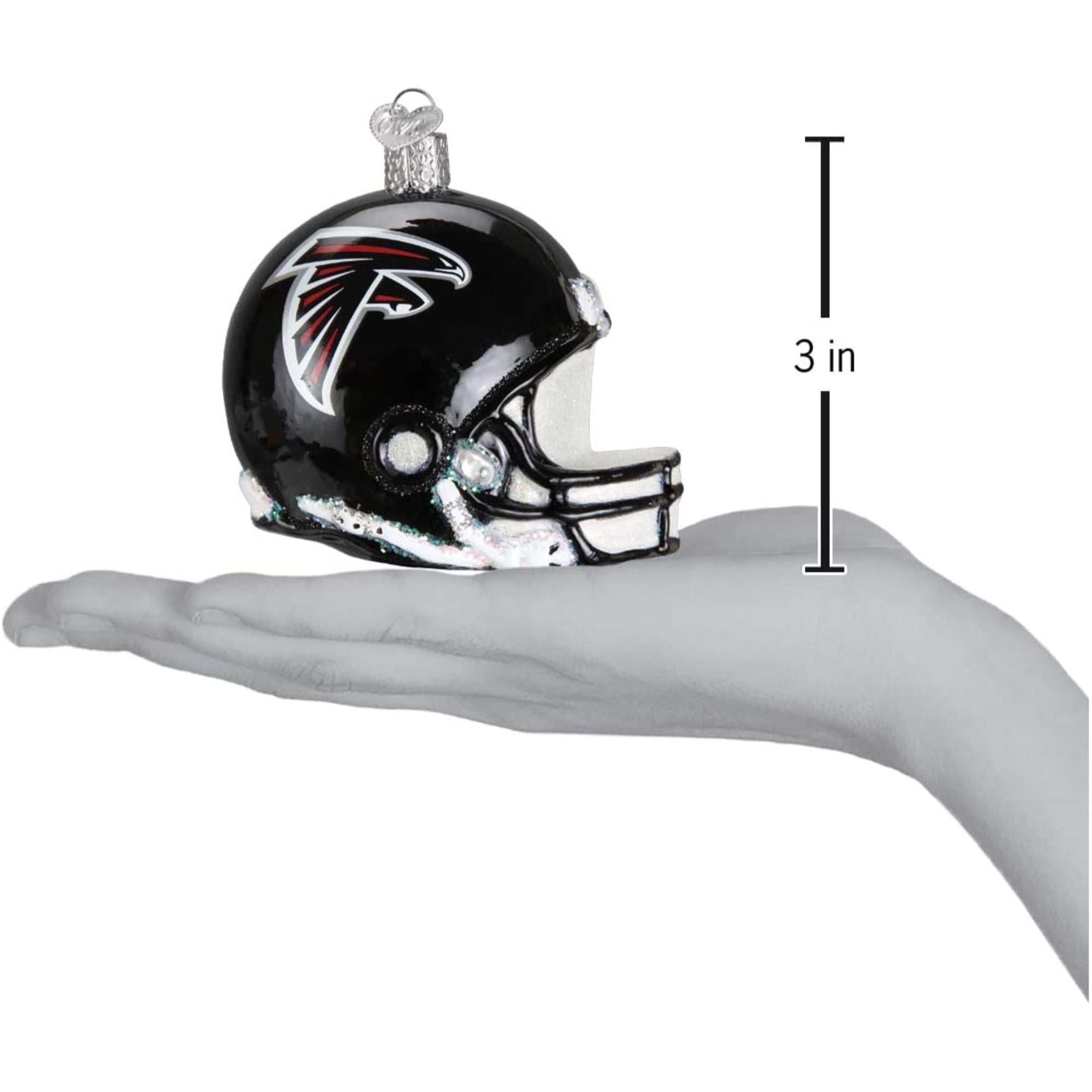 Old World Christmas Blown Glass Ornament for Christmas Tree, Atlanta Falcons Helmet