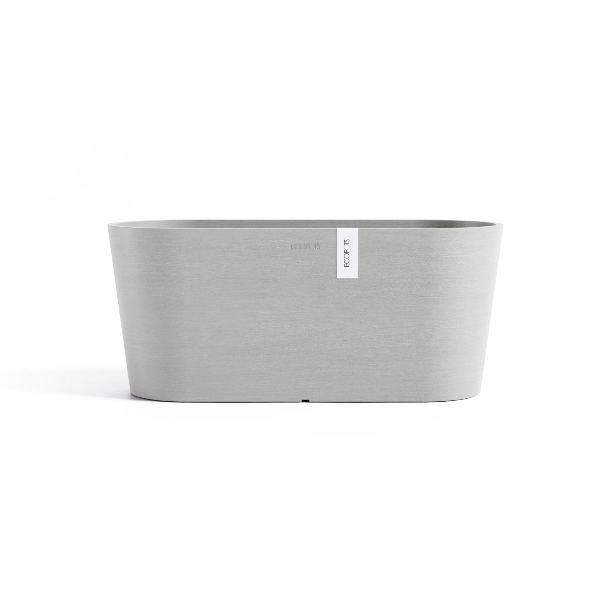 Ecopots Tokyo Durable Modern Oval Indoor/Outdoor Recycled-Based Composite Flower Pot Planter w/ Water Reservoir