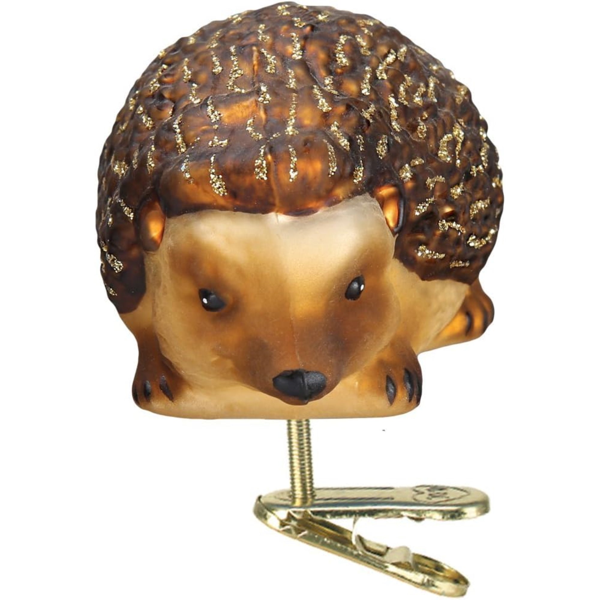 Old World Christmas Blown Glass Clip-on Ornament for Christmas Tree, Hedge Hog