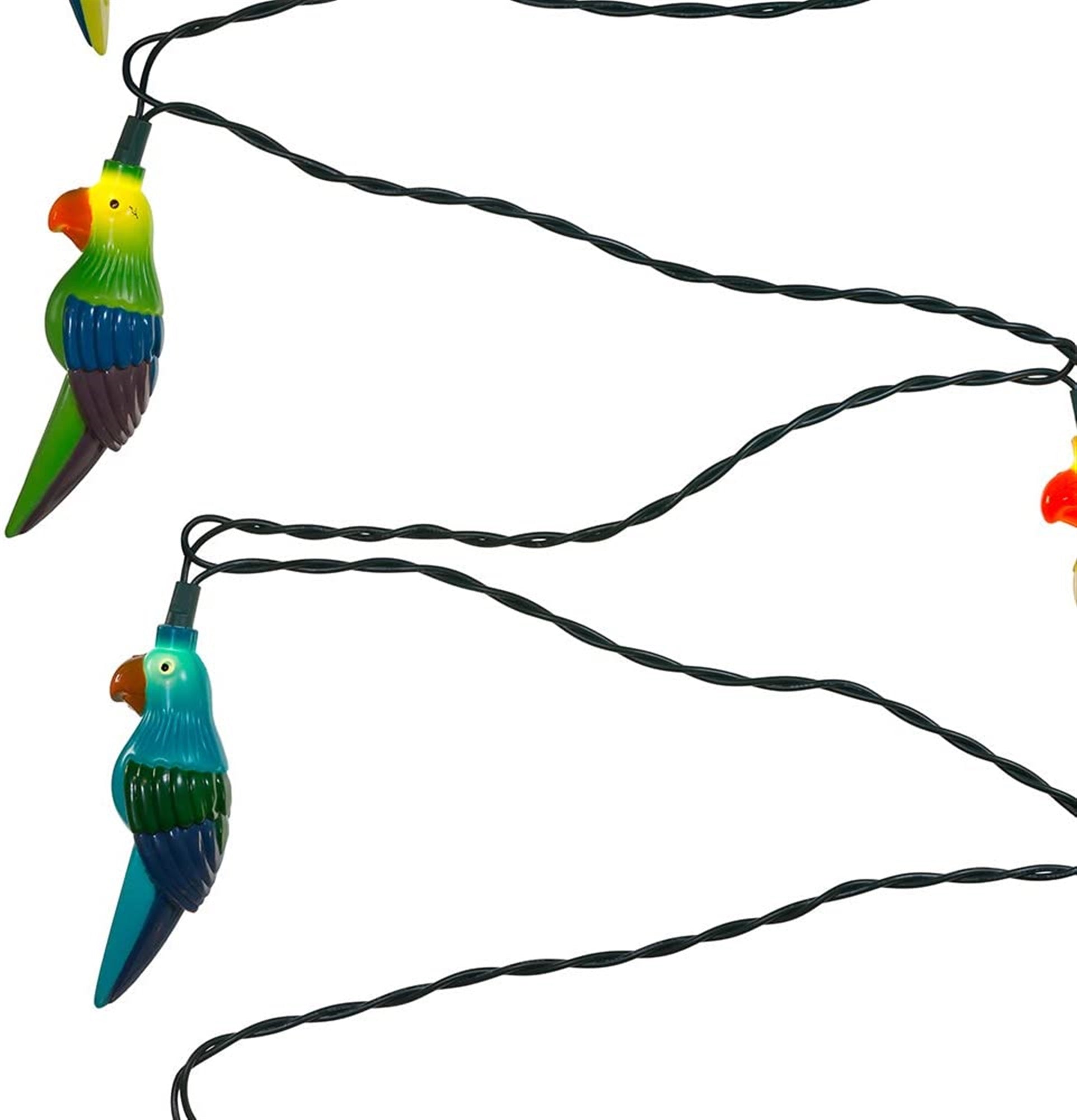 Kurt Adler Indoor/Outdoor Novelty Light Set, 10 UL Listed Incandescent Lights, Parrot, Lighted Length 11.5ft
