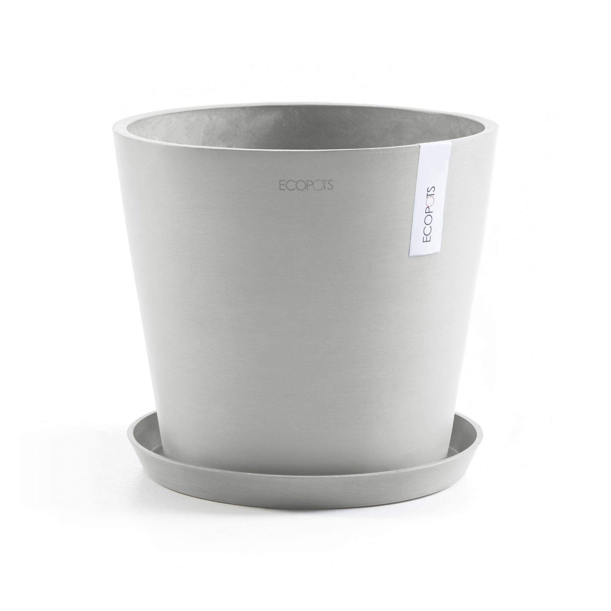 Ecopots Amsterdam Durable Modern Round In/Outdoor Recycled-Based Composite Flower Pot Planter