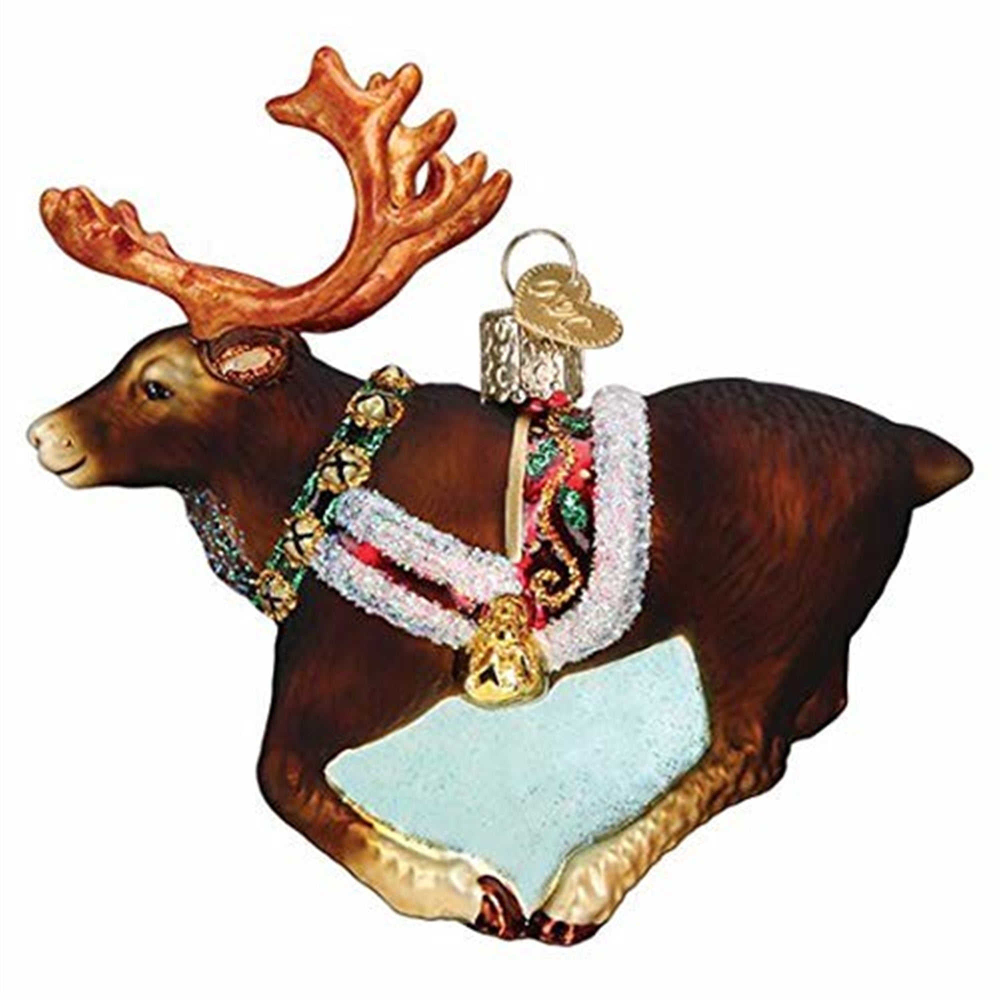 Old World Christmas Blown Glass Ornament for Christmas Tree, Reindeer