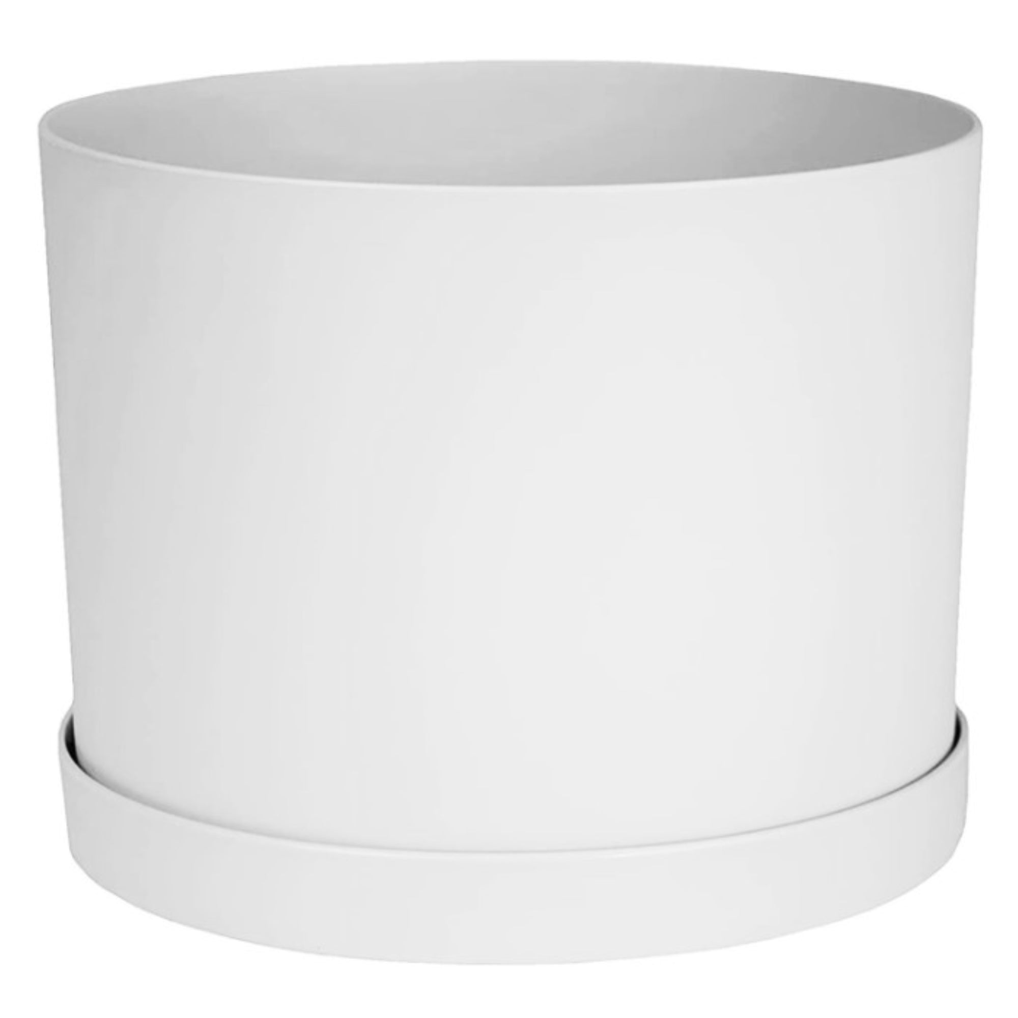 Bloem Mathers Round Plastic Planter with Saucer Tray