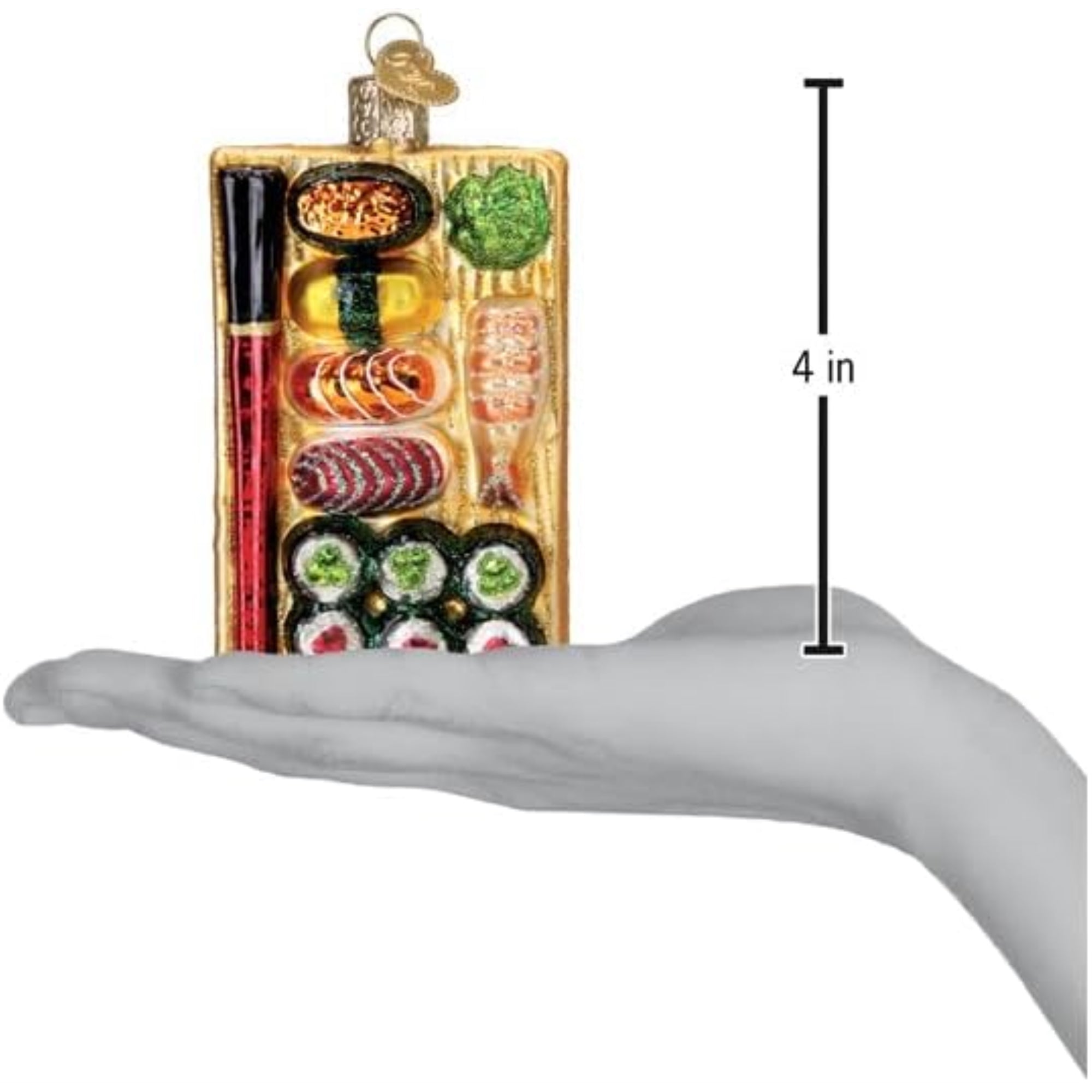 Old World Christmas Blown Glass Ornament for Christmas Tree, Sushi Platter (with OWC Gift Box)