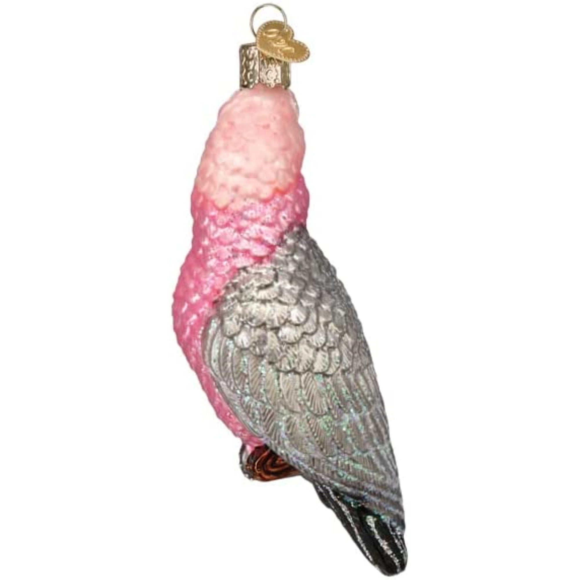 Old World Christmas Blown Glass Ornament for Christmas Tree, Rose-Breasted Cockatoo