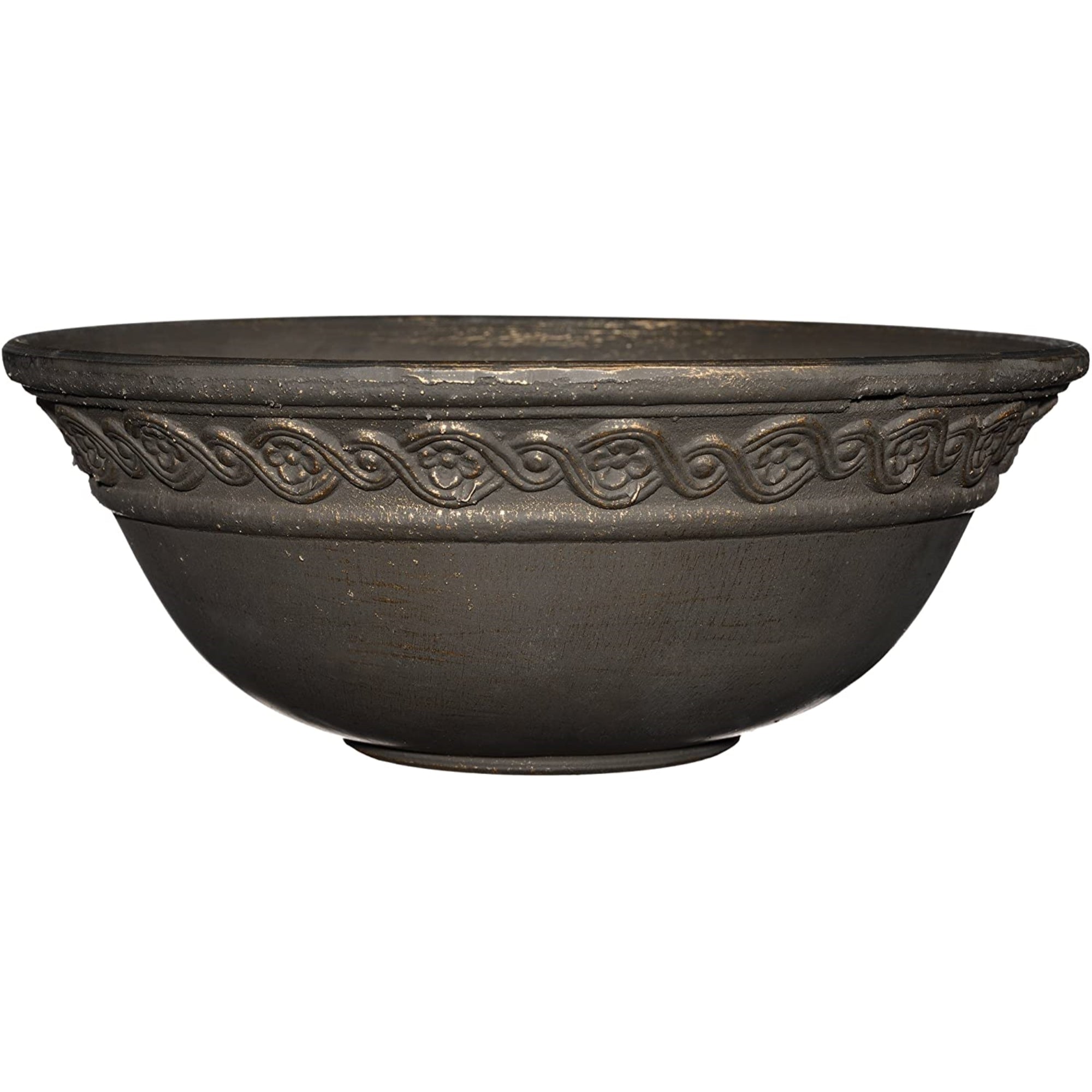 Classic Home and Garden Corinthian Resin Flower Pot Planter Bowl 12"