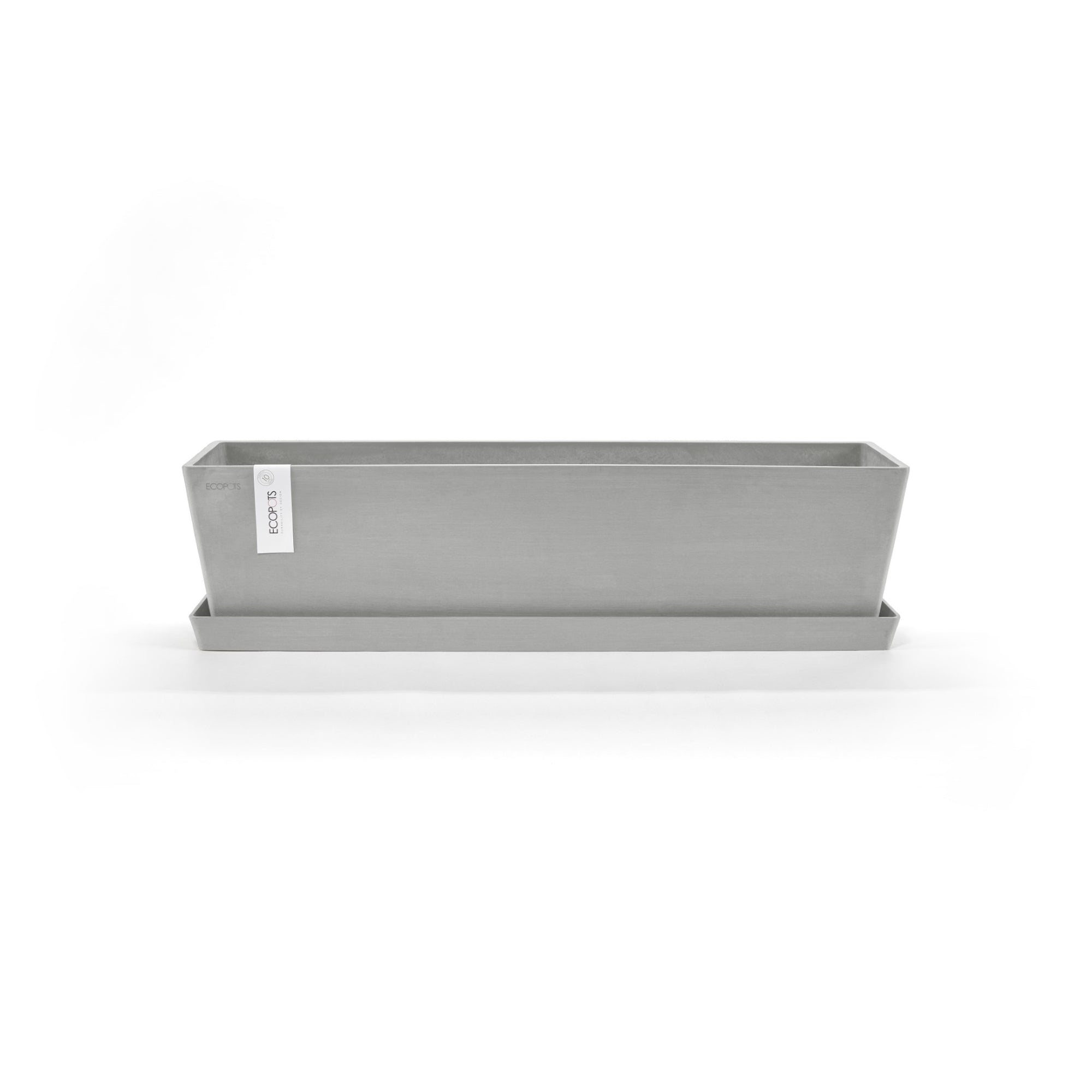 Ecopots Bruges Durable Modern Rectangular Indoor/Outdoor Recycled-Based Composite Flower Pot Planter